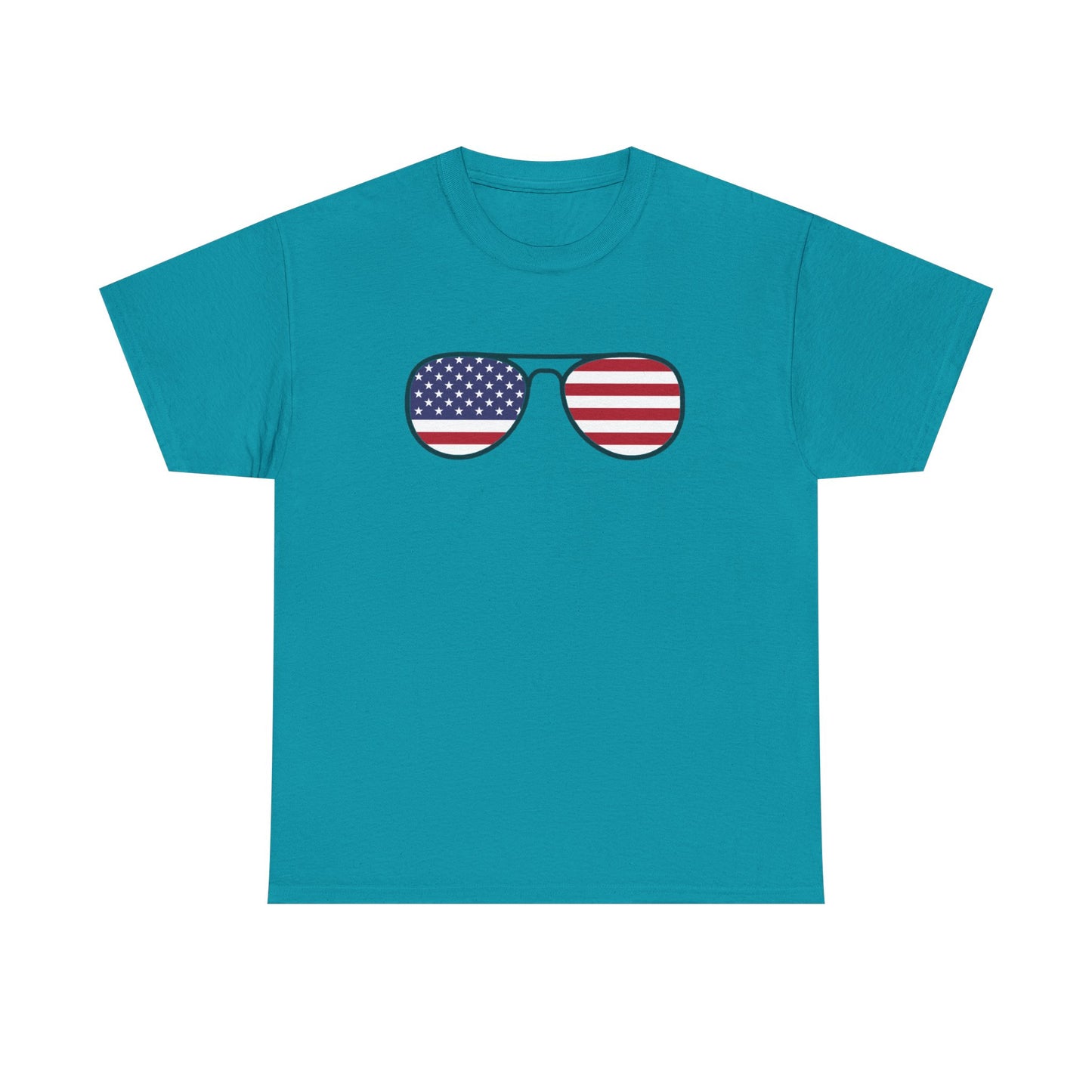 Patriotic Sunglasses Unisex Heavy Cotton Tee
