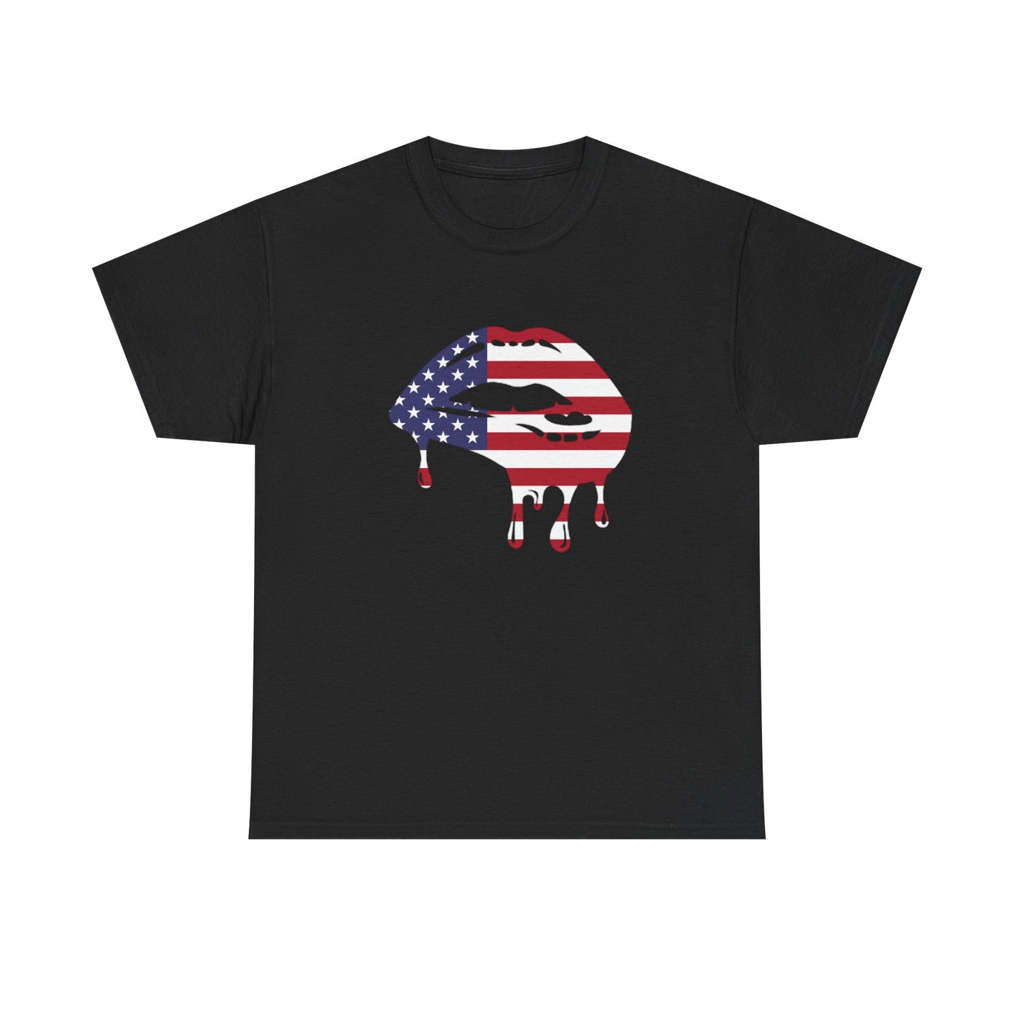 Patriotic Lips Unisex Heavy Cotton Tee
