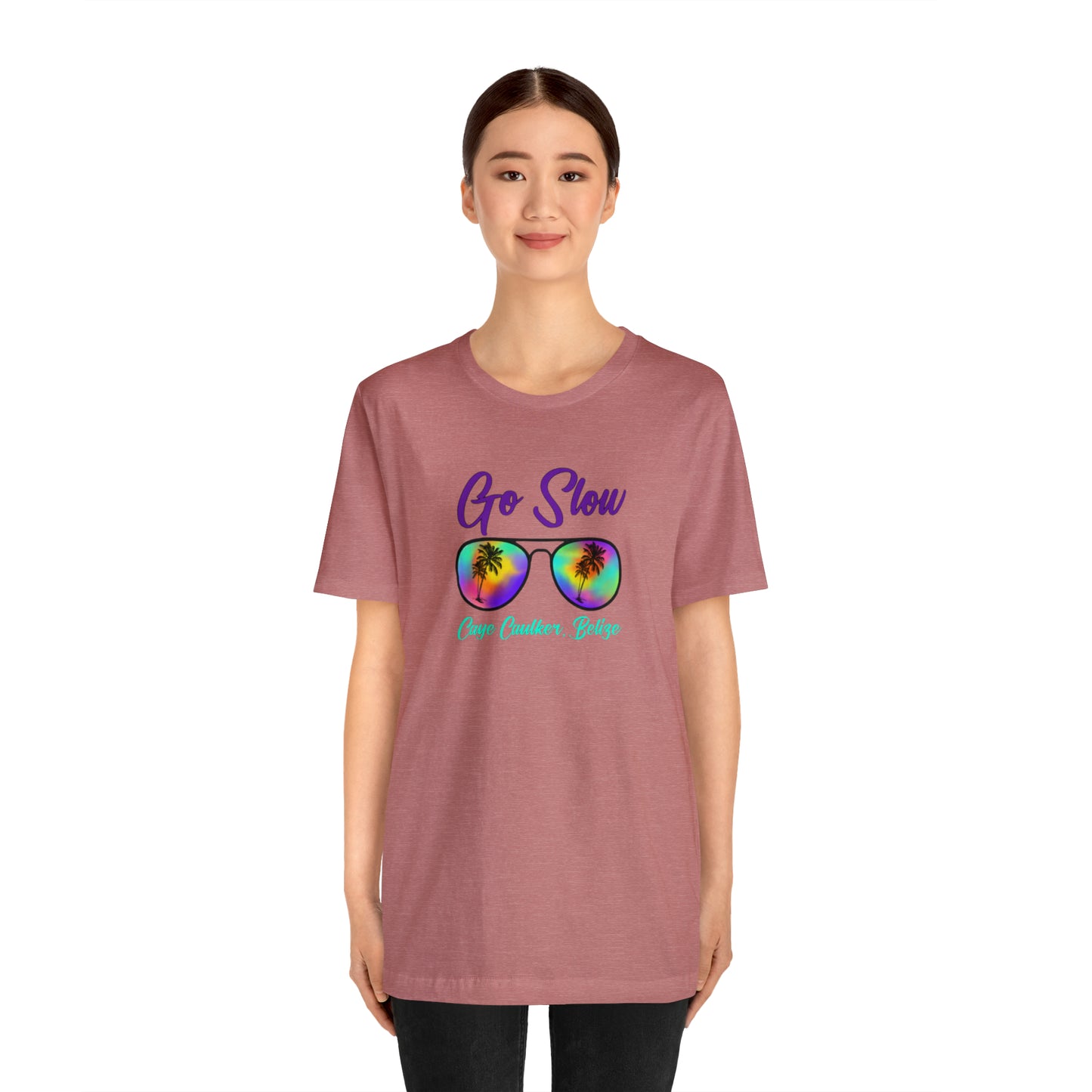 Unisex  Go Slow Purple Short Sleeve Tee