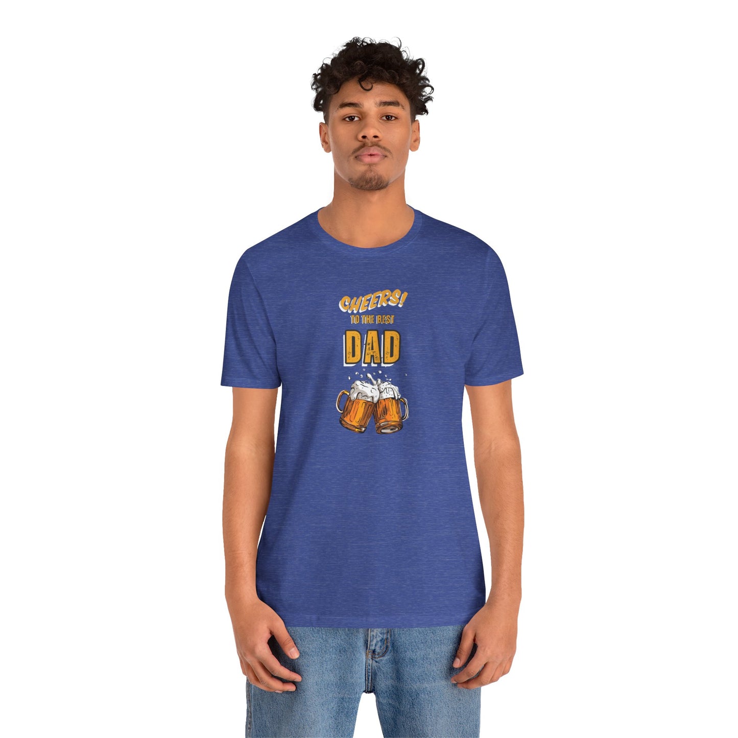 Cheers to the Best Dad Unisex Jersey Short Sleeve Tee