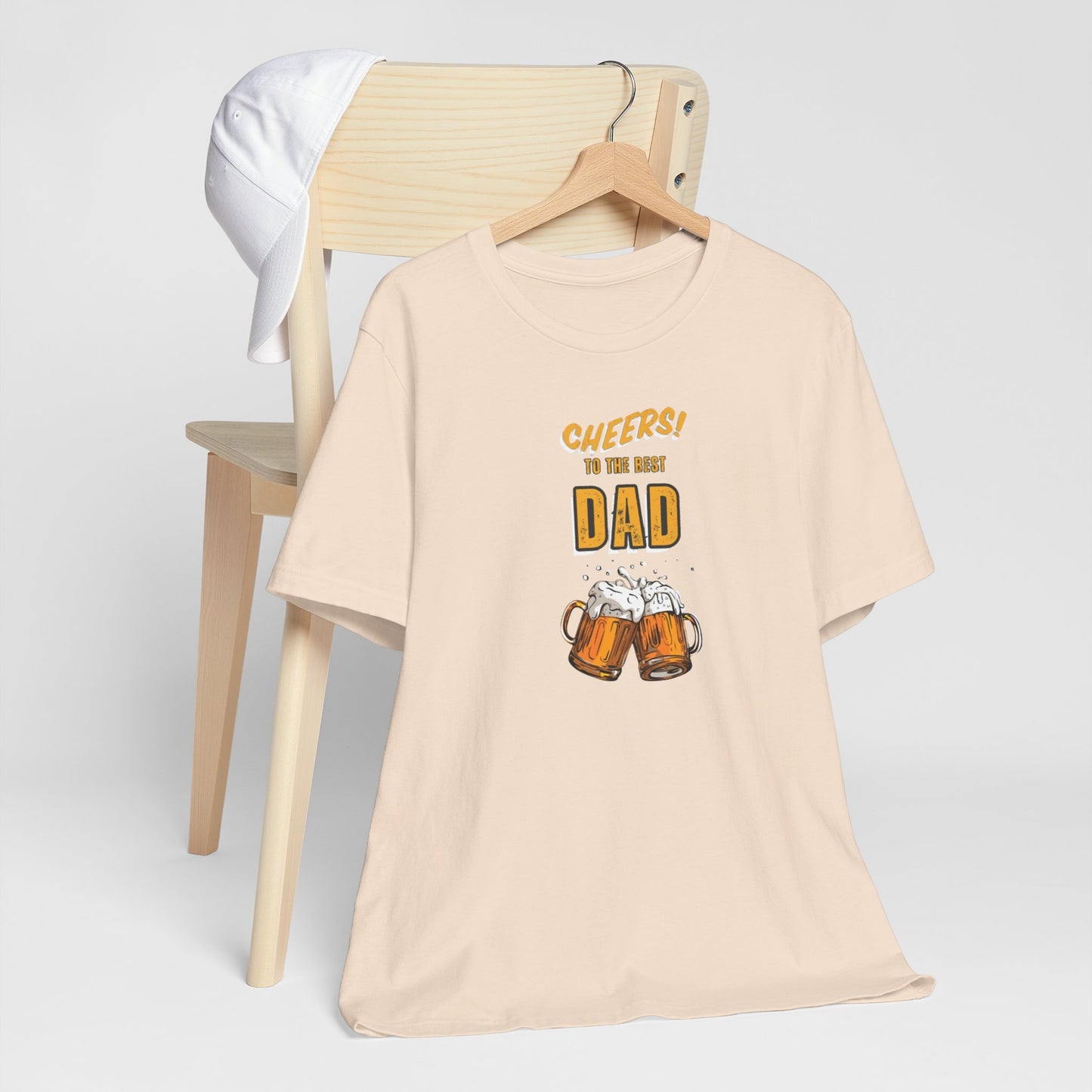 Cheers to the Best Dad Unisex Jersey Short Sleeve Tee