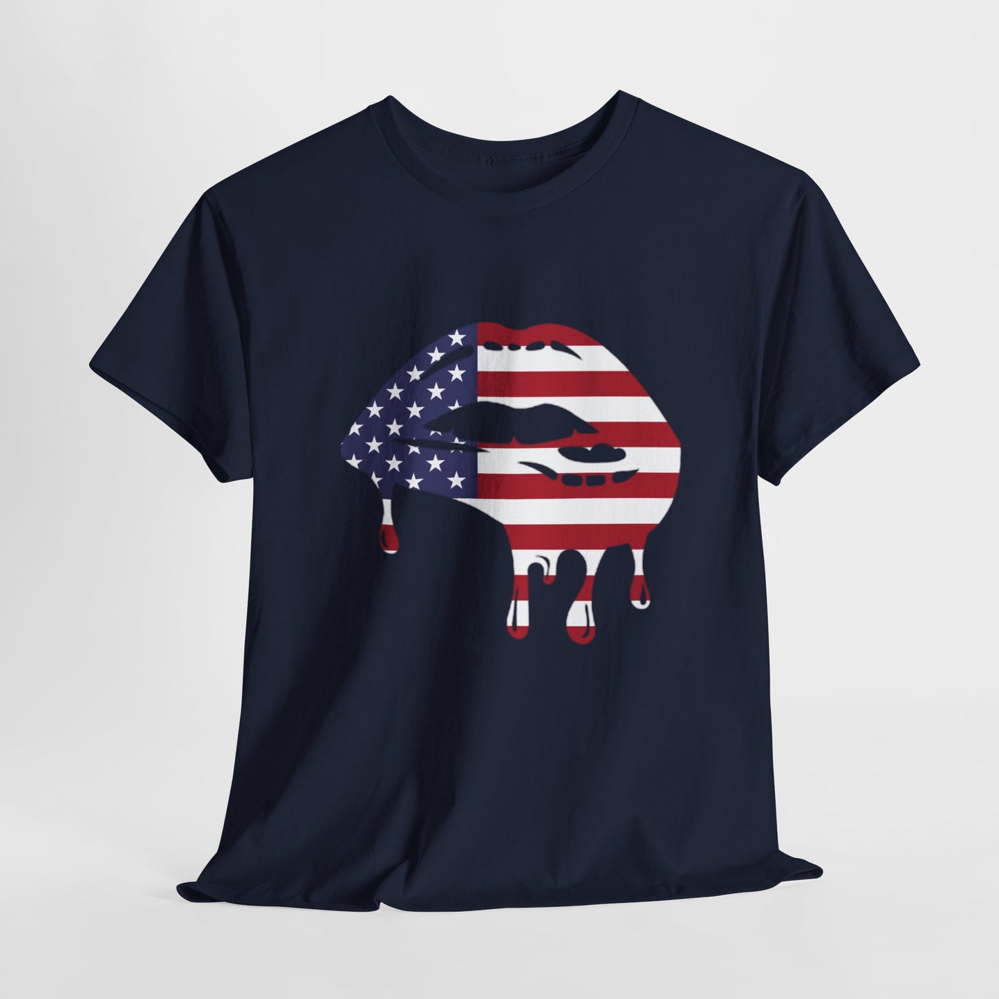 Patriotic Lips Unisex Heavy Cotton Tee