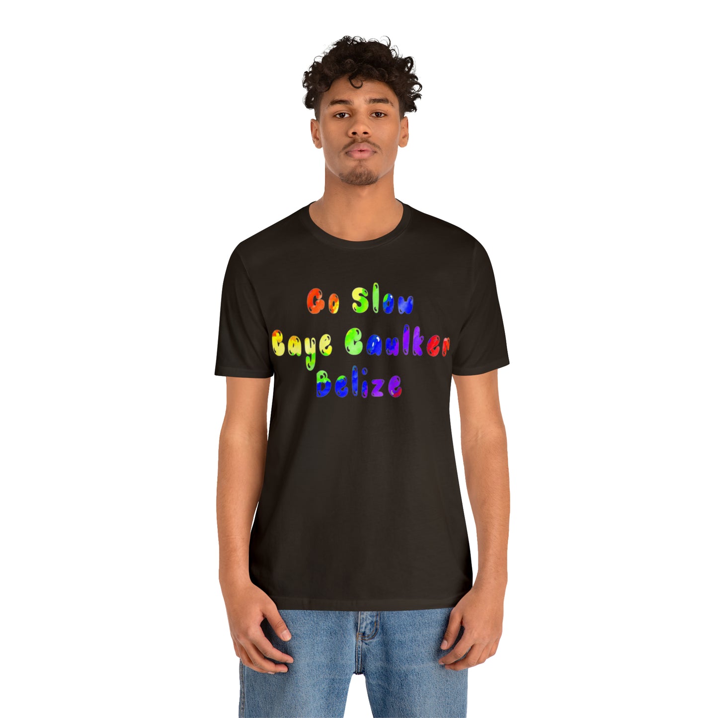 Go Slow Rainbow Unisex Jersey Short Sleeve Tee