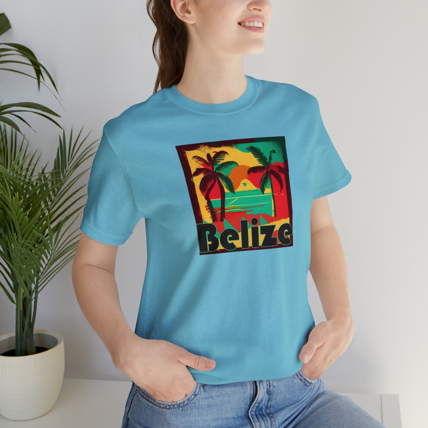 Retro Belize Unisex Jersey Short Sleeve Tee