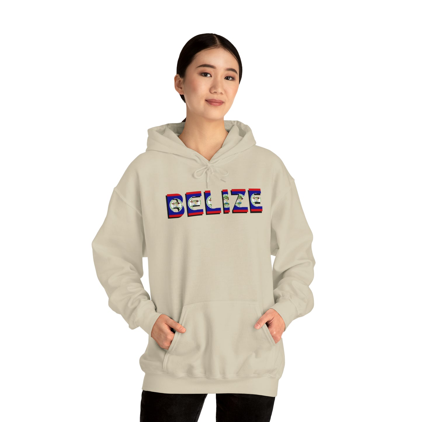 Belize flag Unisex Heavy Blend™ Hooded Sweatshirt