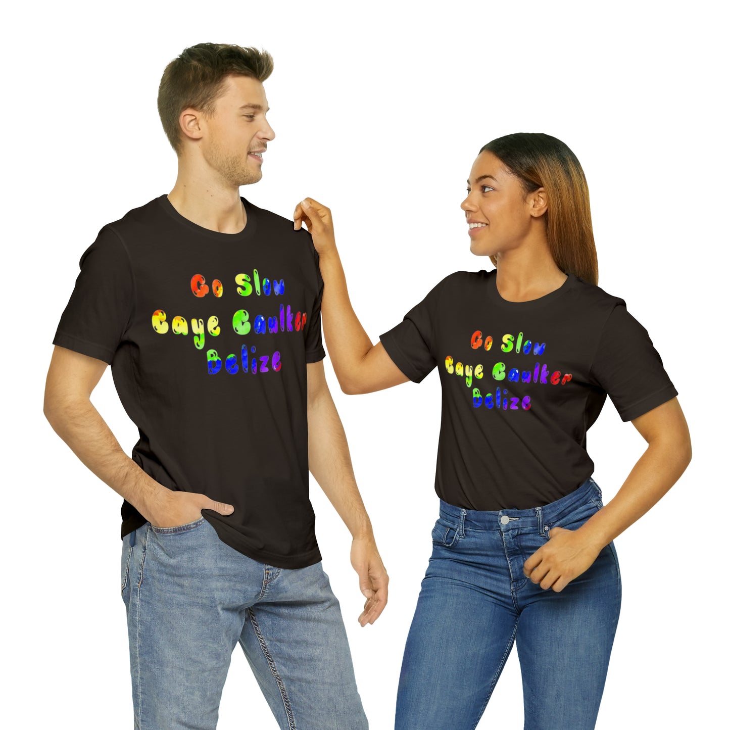 Go Slow Rainbow Unisex Jersey Short Sleeve Tee