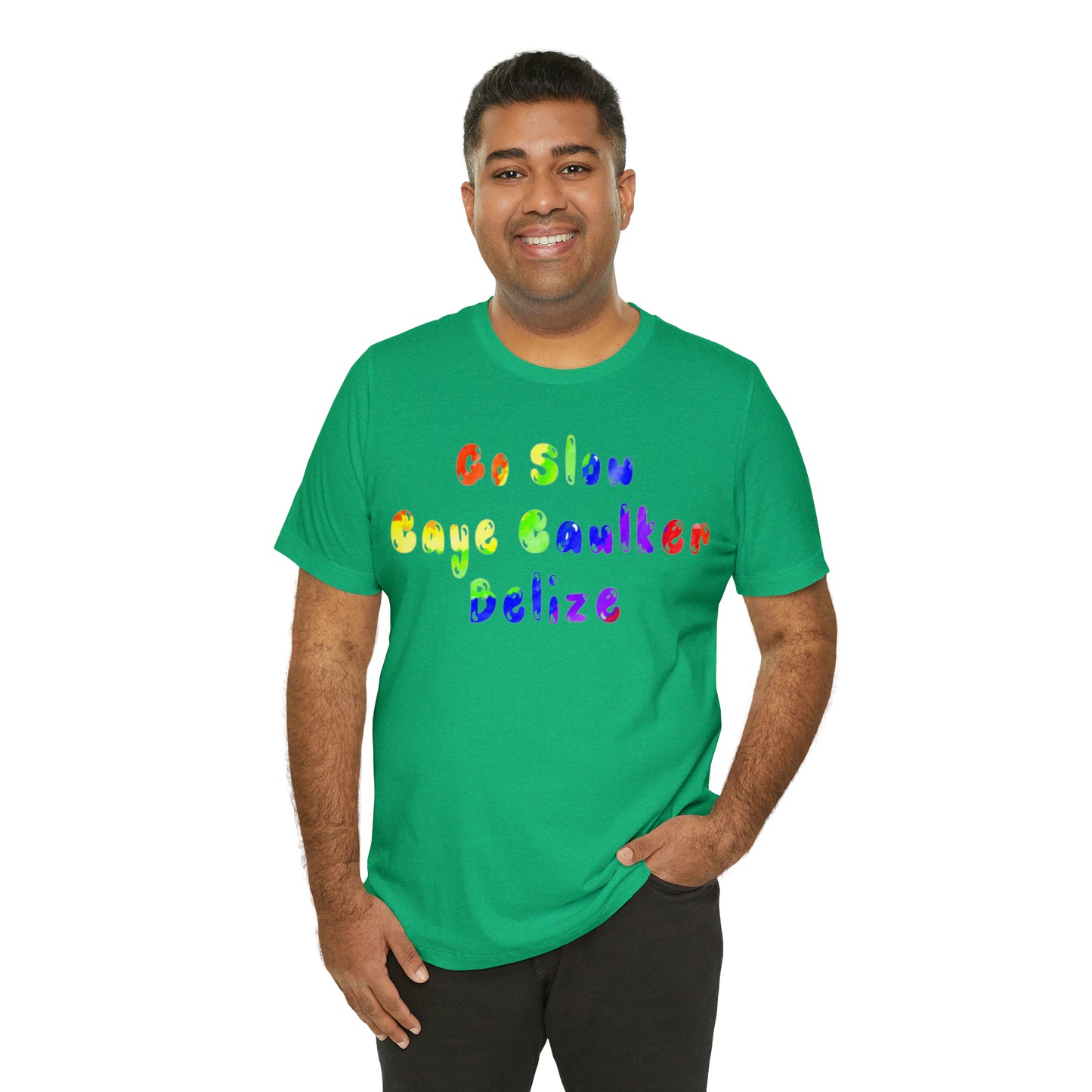Go Slow Rainbow Unisex Jersey Short Sleeve Tee