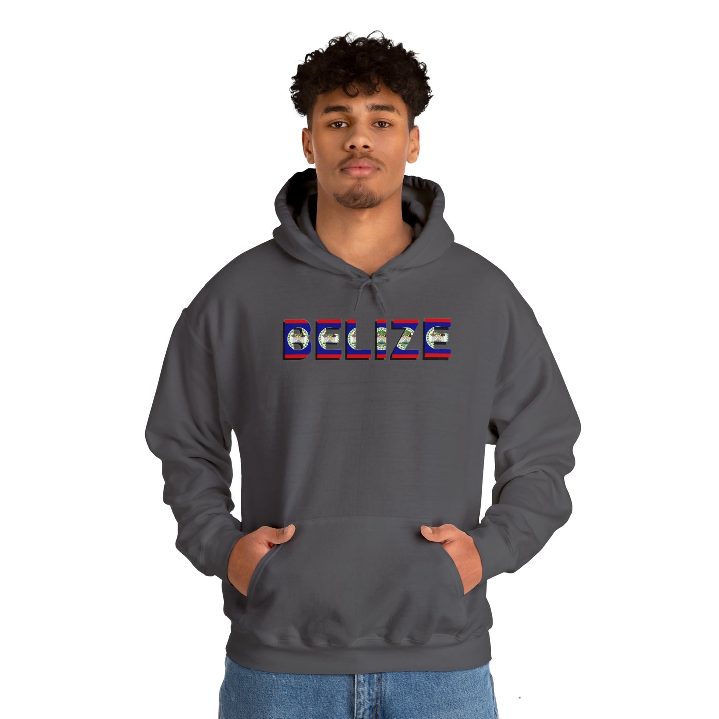 Belize flag Unisex Heavy Blend™ Hooded Sweatshirt