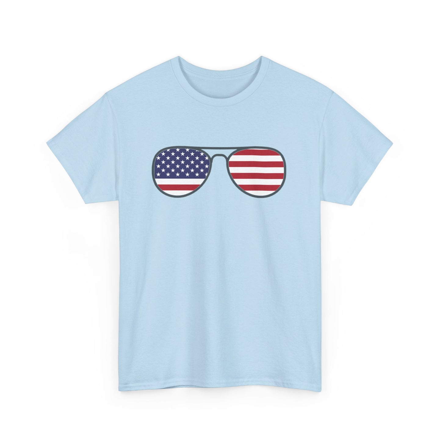 Patriotic Sunglasses Unisex Heavy Cotton Tee