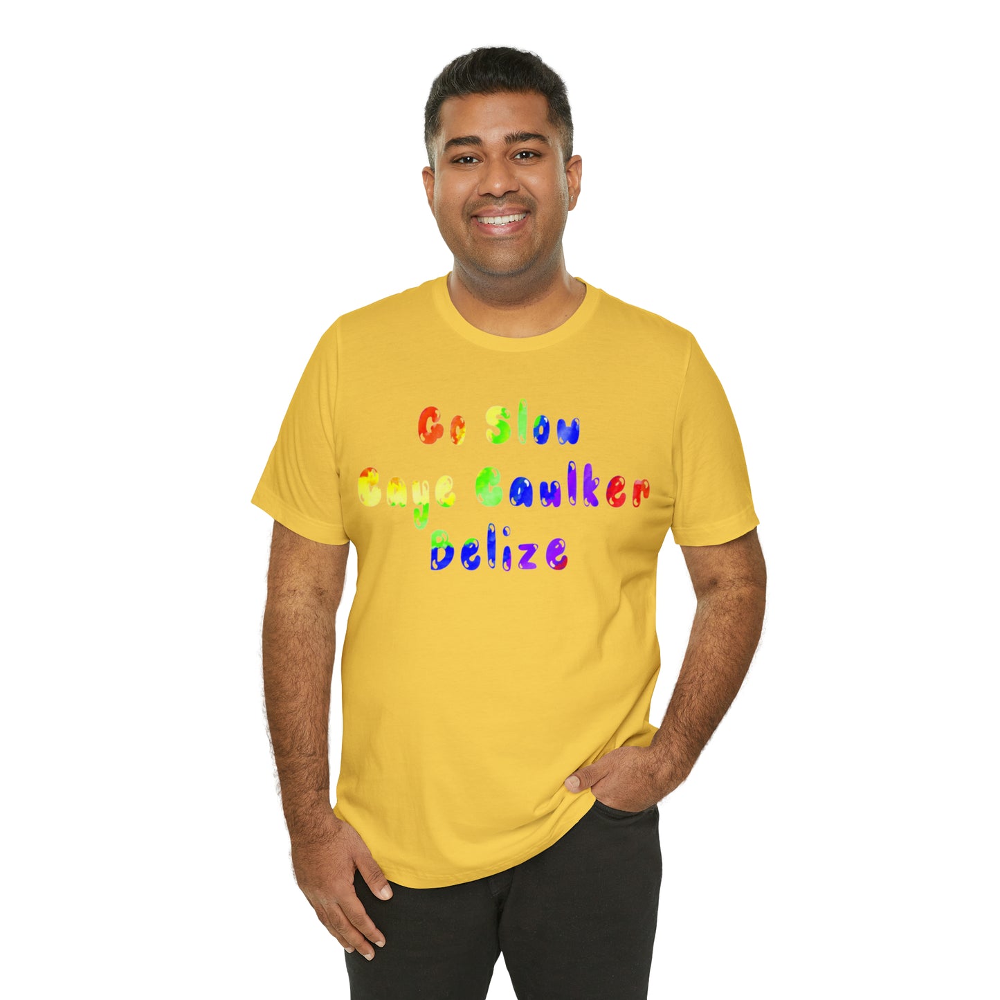 Go Slow Rainbow Unisex Jersey Short Sleeve Tee