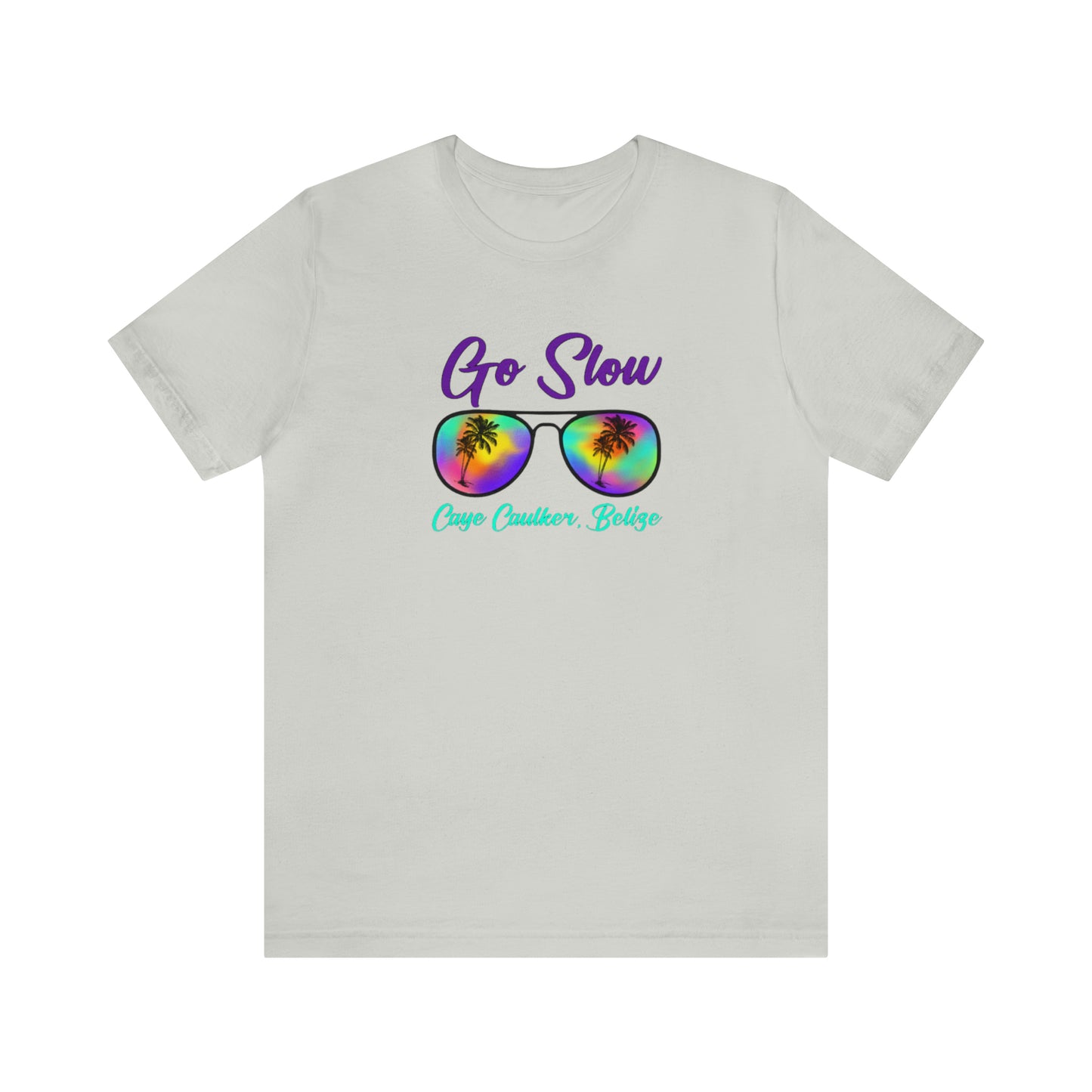 Unisex  Go Slow Purple Short Sleeve Tee