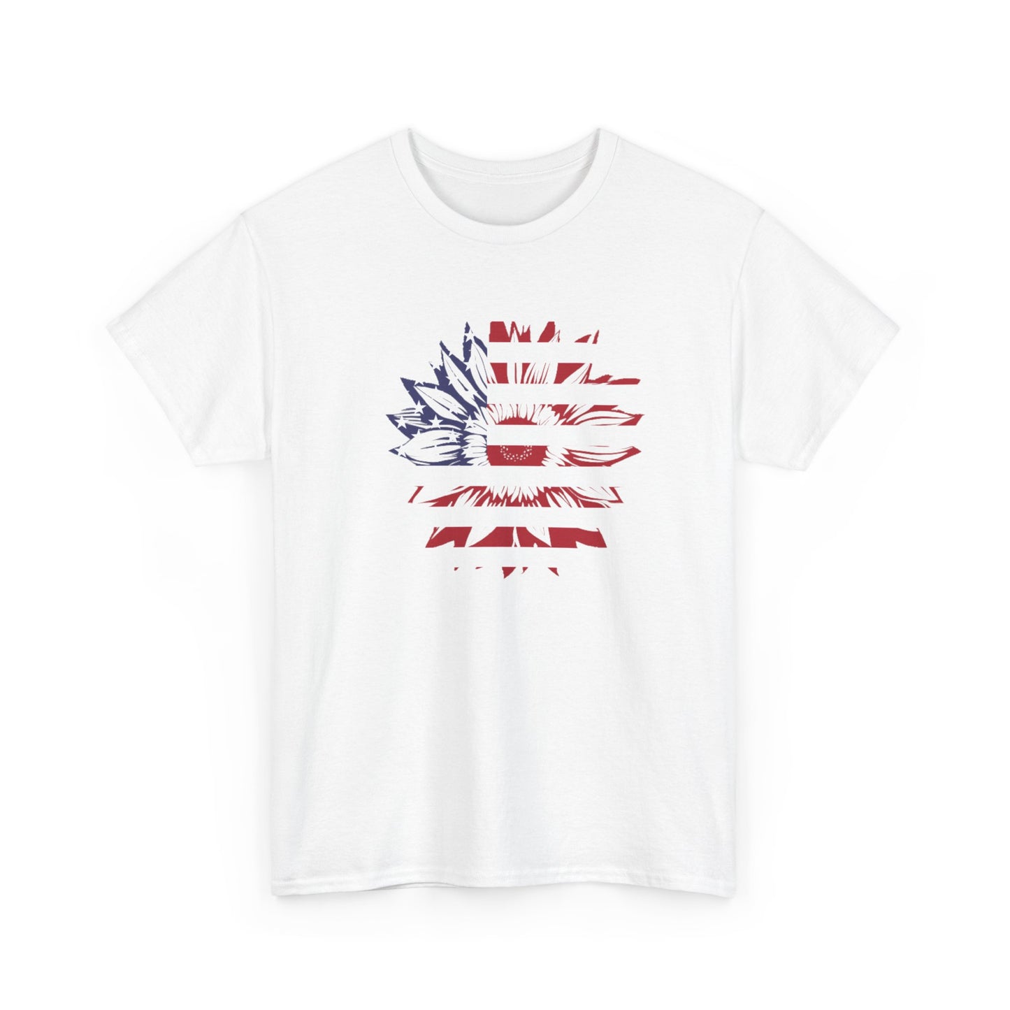 Patriotic Sunflower Unisex Heavy Cotton Tee