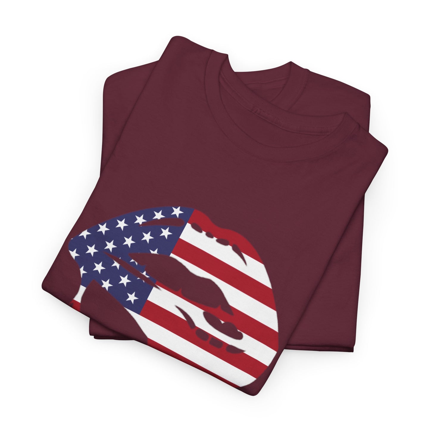 Patriotic Lips Unisex Heavy Cotton Tee