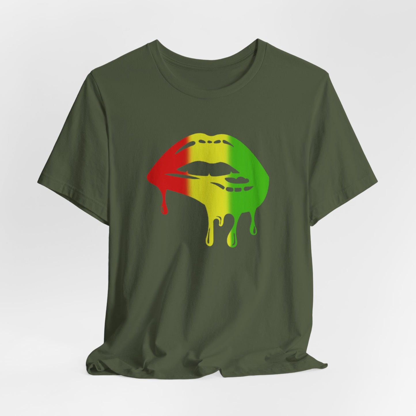 Rasta Lips Unisex Jersey Short Sleeve Tee