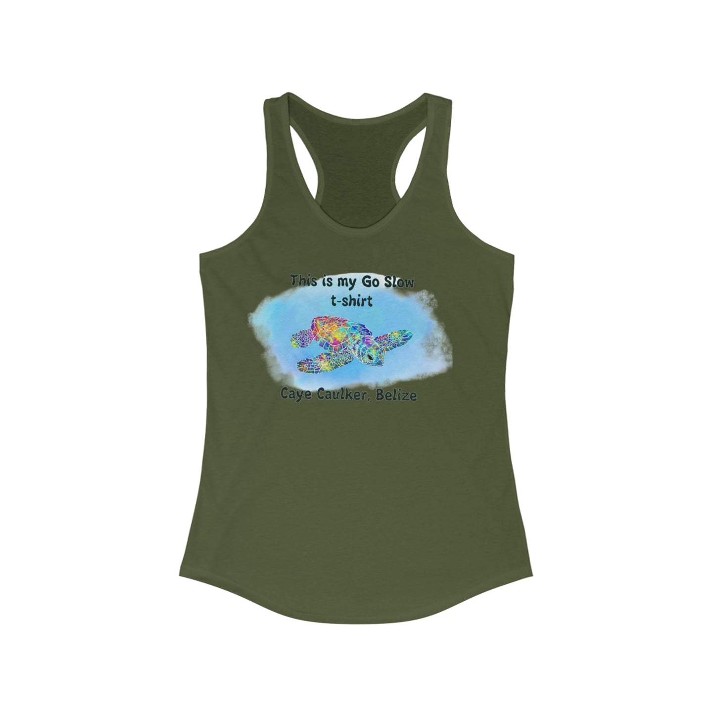 My Go Slow  Racerback Tank