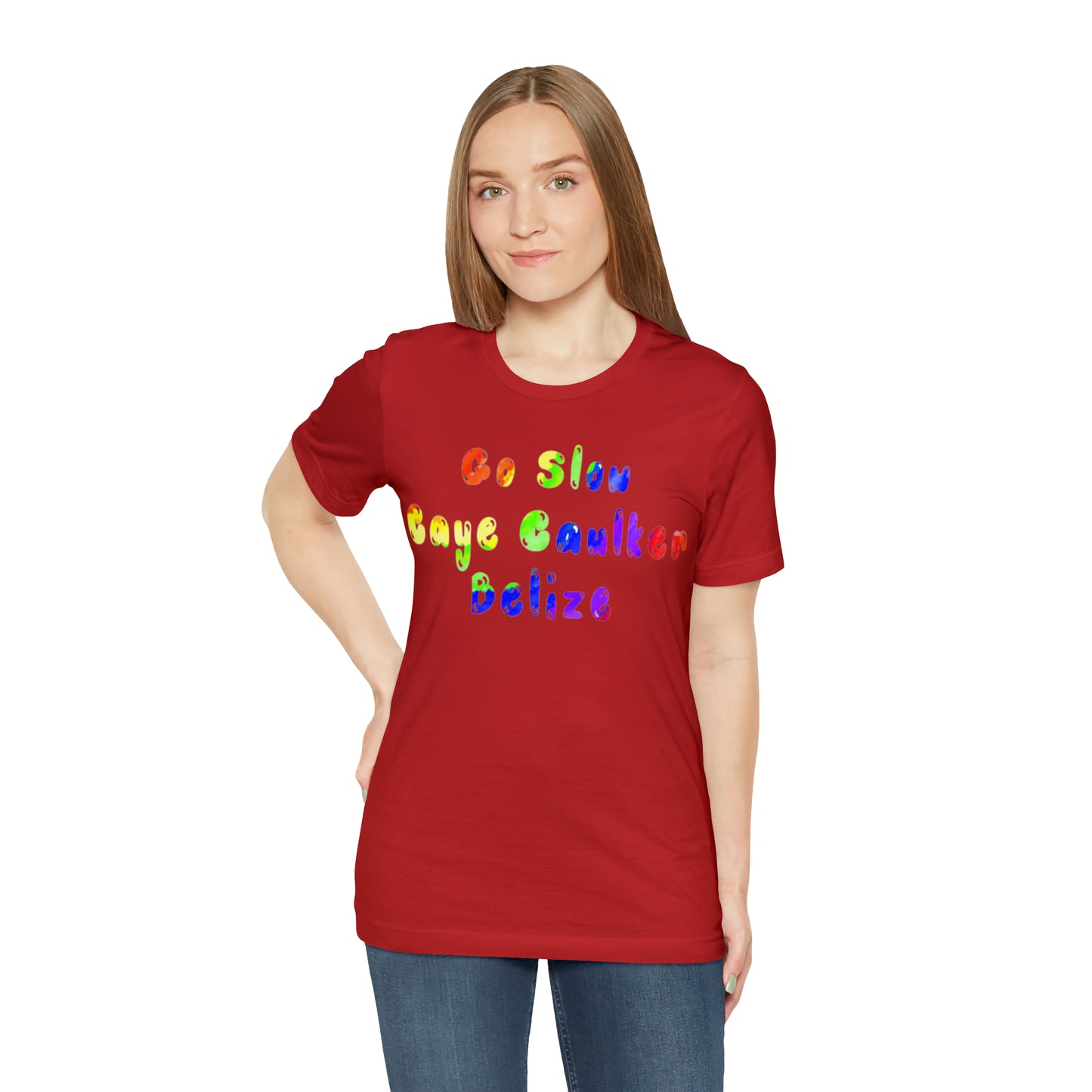 Go Slow Rainbow Unisex Jersey Short Sleeve Tee