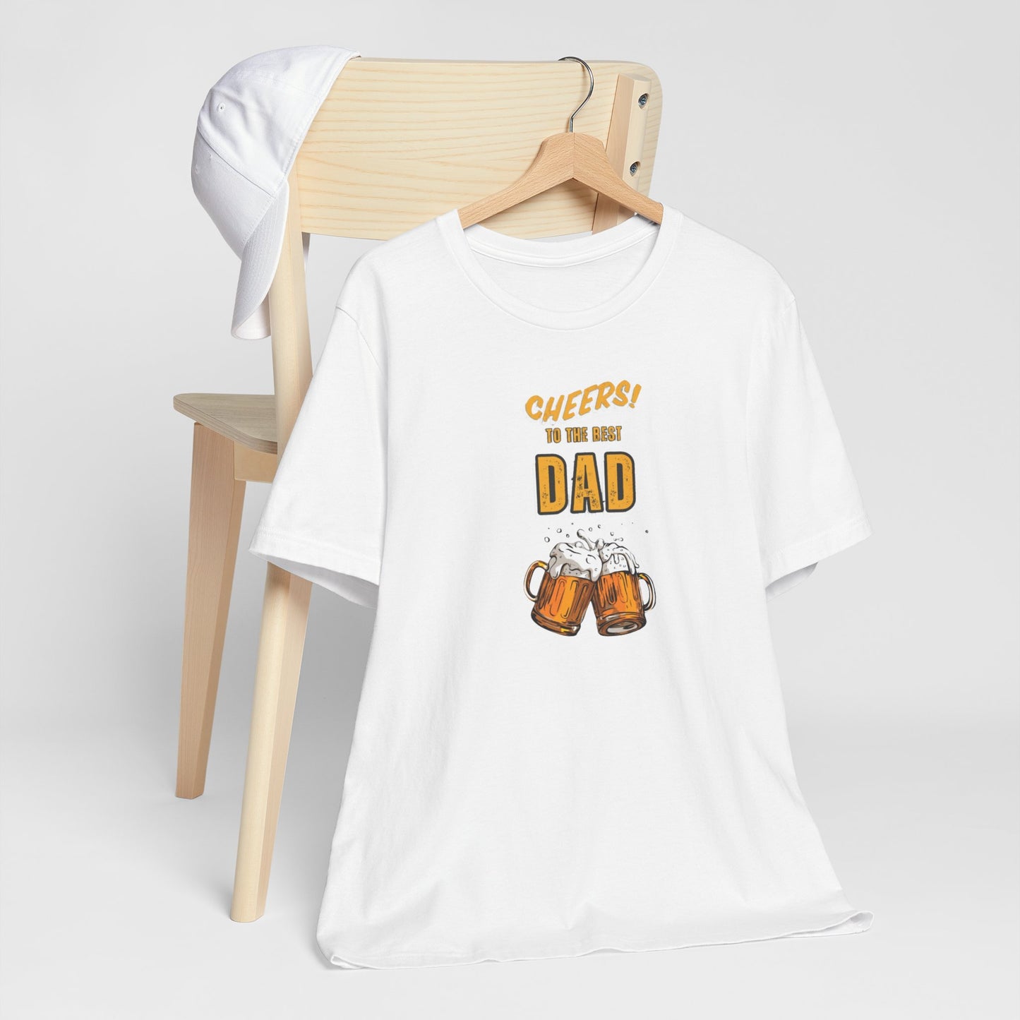 Cheers to the Best Dad Unisex Jersey Short Sleeve Tee