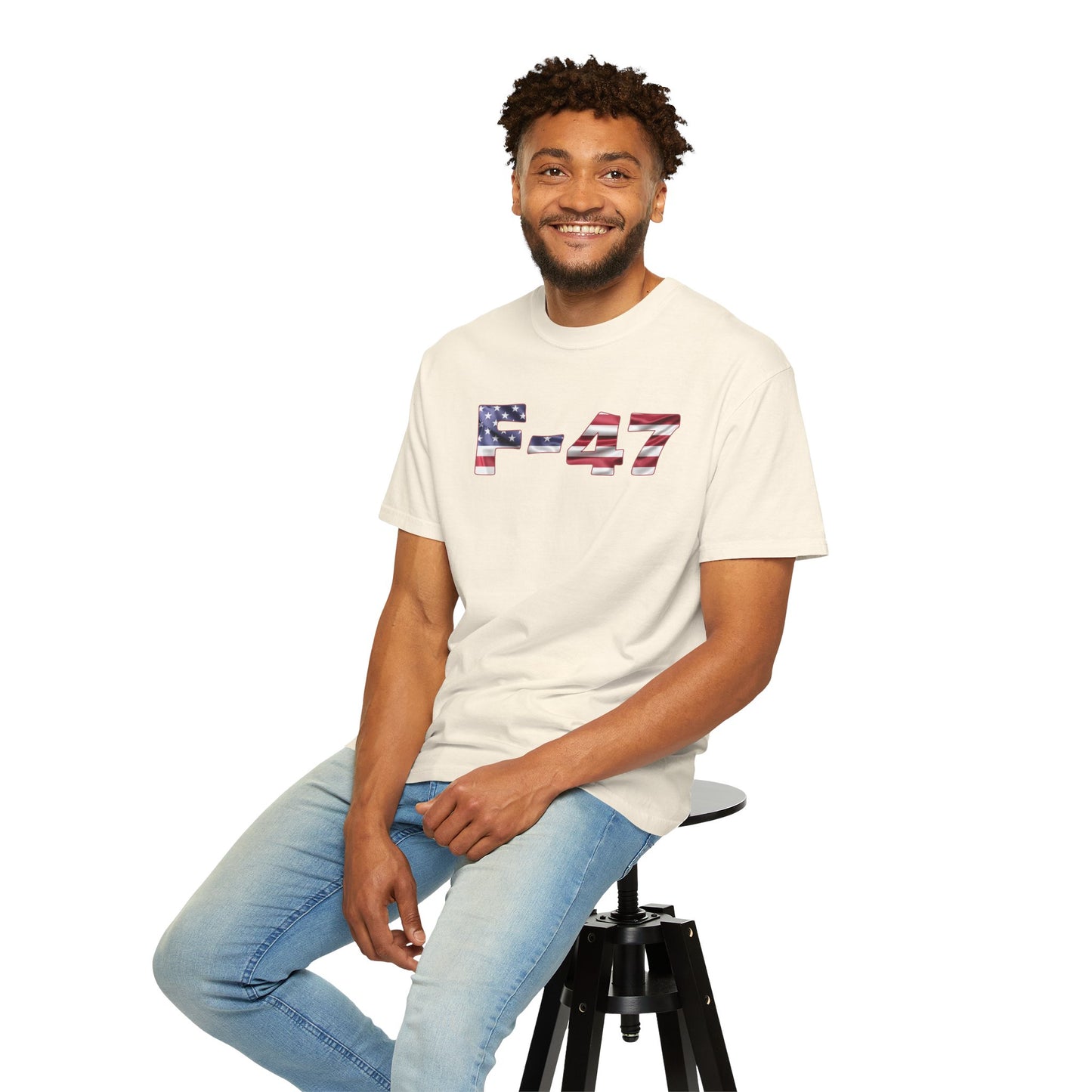 F-47 American Flag Unisex Garment-Dyed T-Shirt