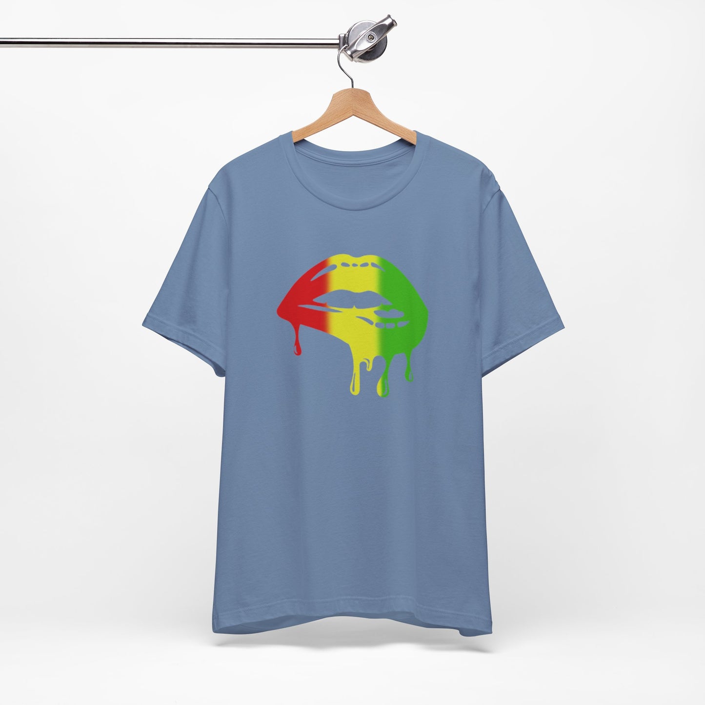 Rasta Lips Unisex Jersey Short Sleeve Tee