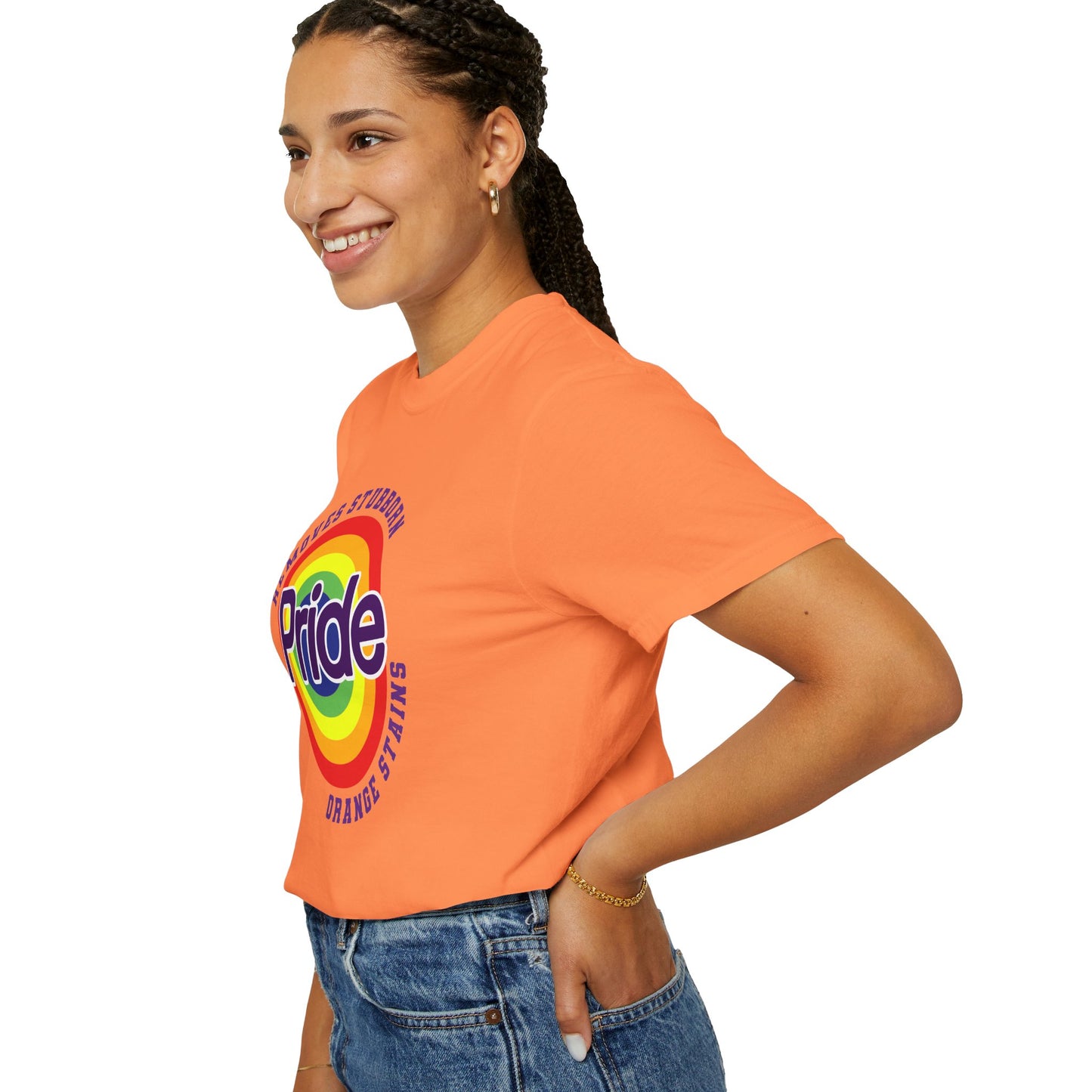 Pride Themed Unisex Garment-Dyed T-Shirt - Removes Stubborn Orange Stains