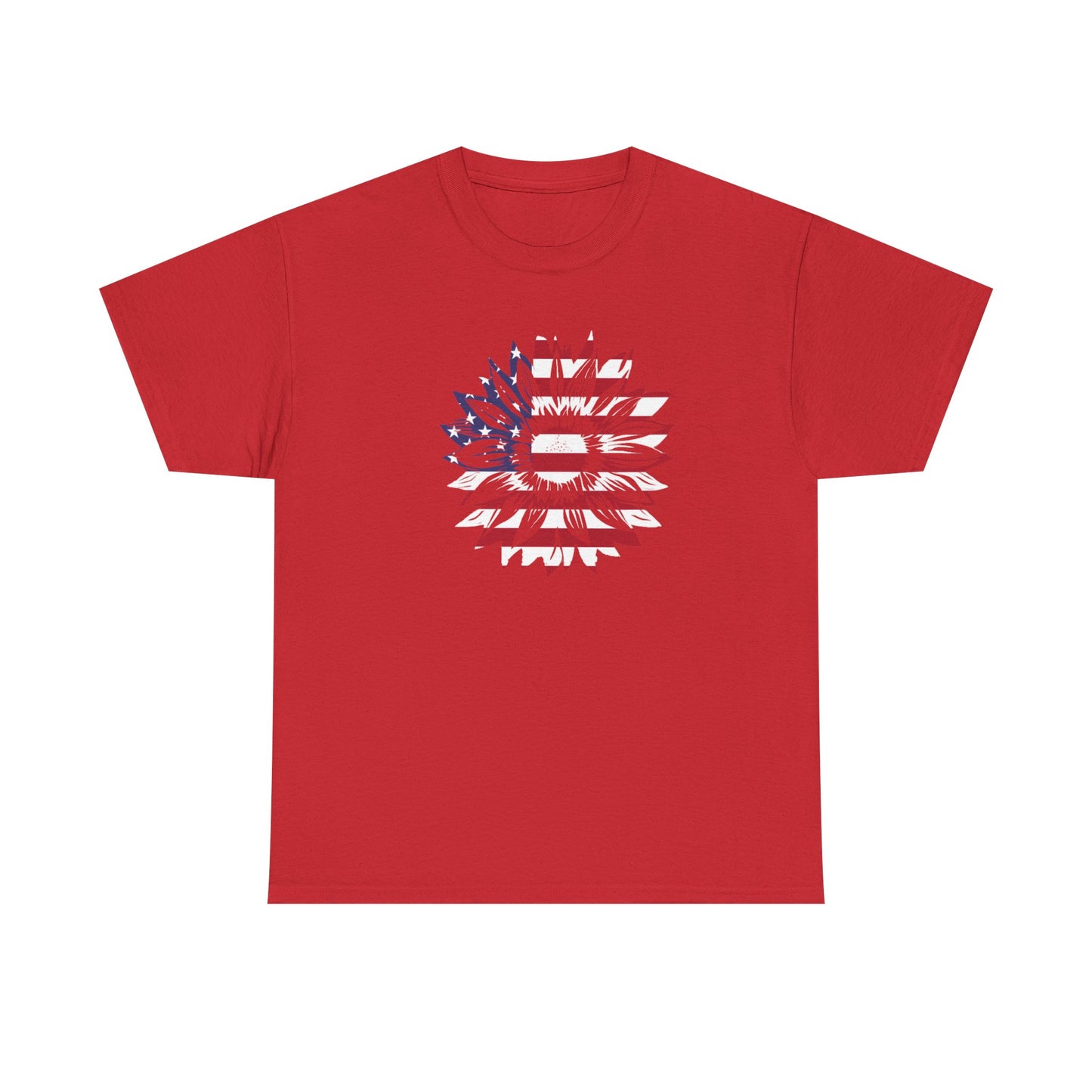 Patriotic Sunflower Unisex Heavy Cotton Tee