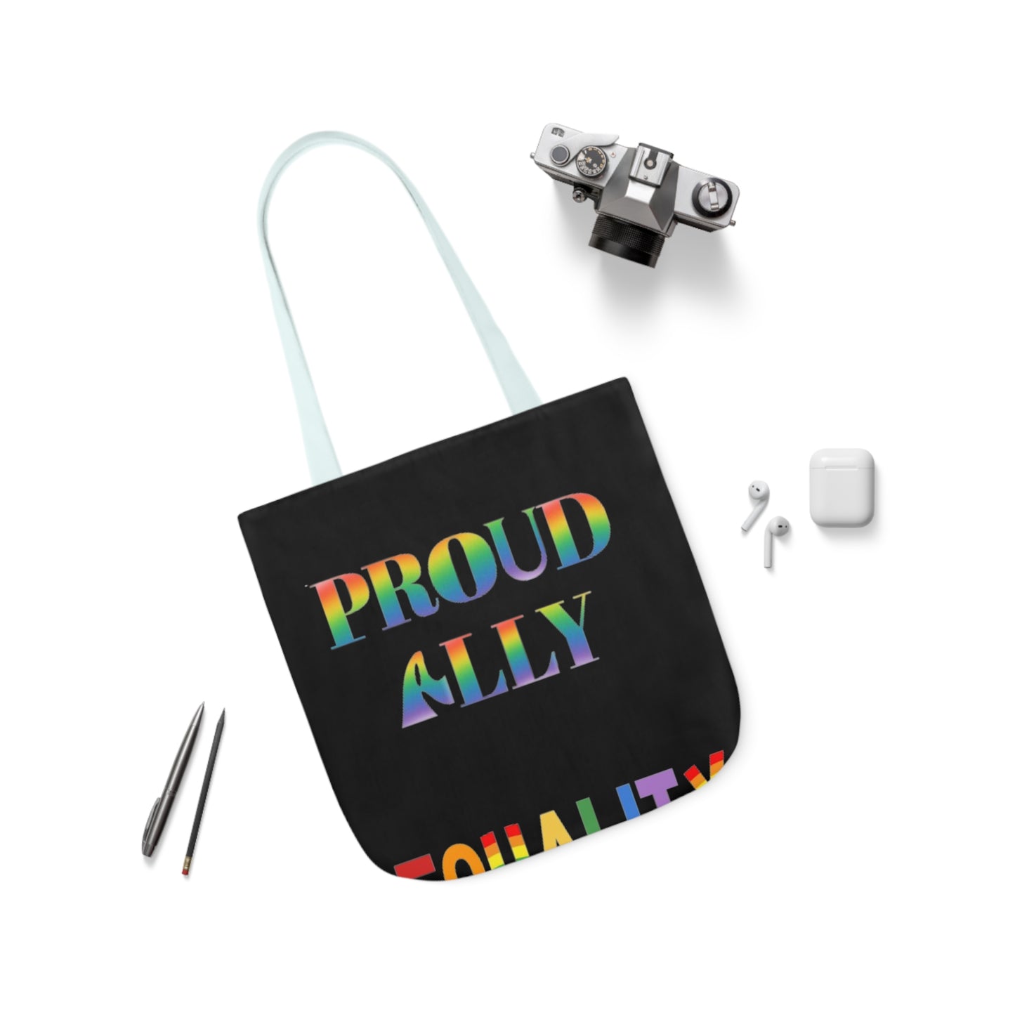 Proud Ally Canvas Tote Bag, 5-Color Straps