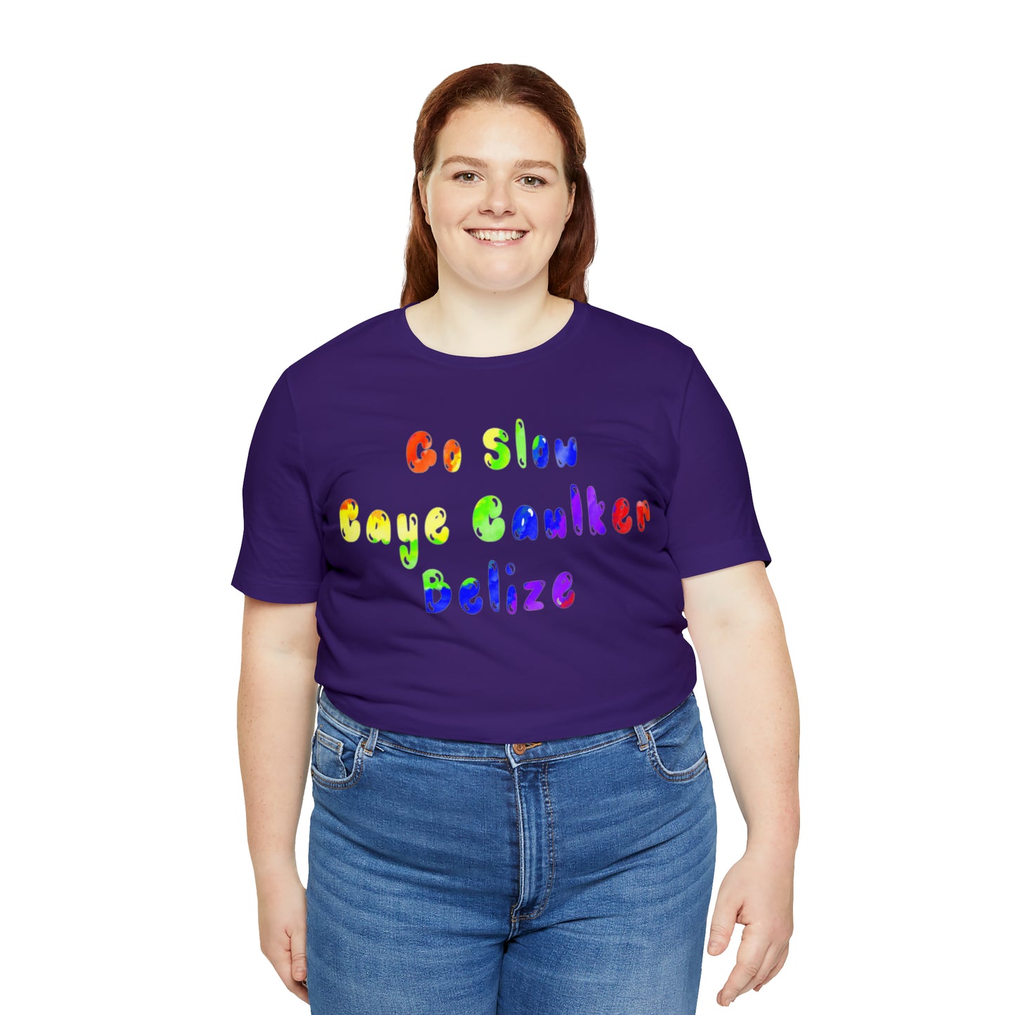 Go Slow Rainbow Unisex Jersey Short Sleeve Tee