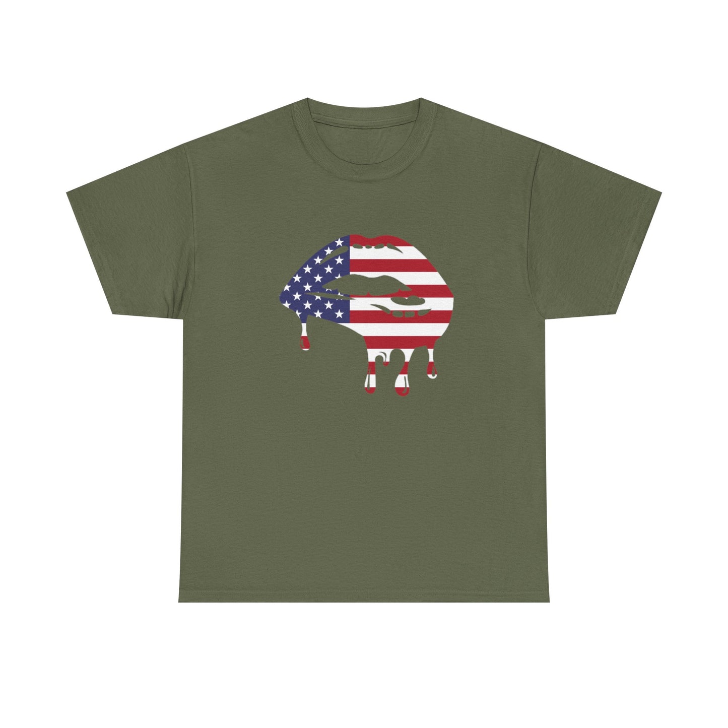 Patriotic Lips Unisex Heavy Cotton Tee