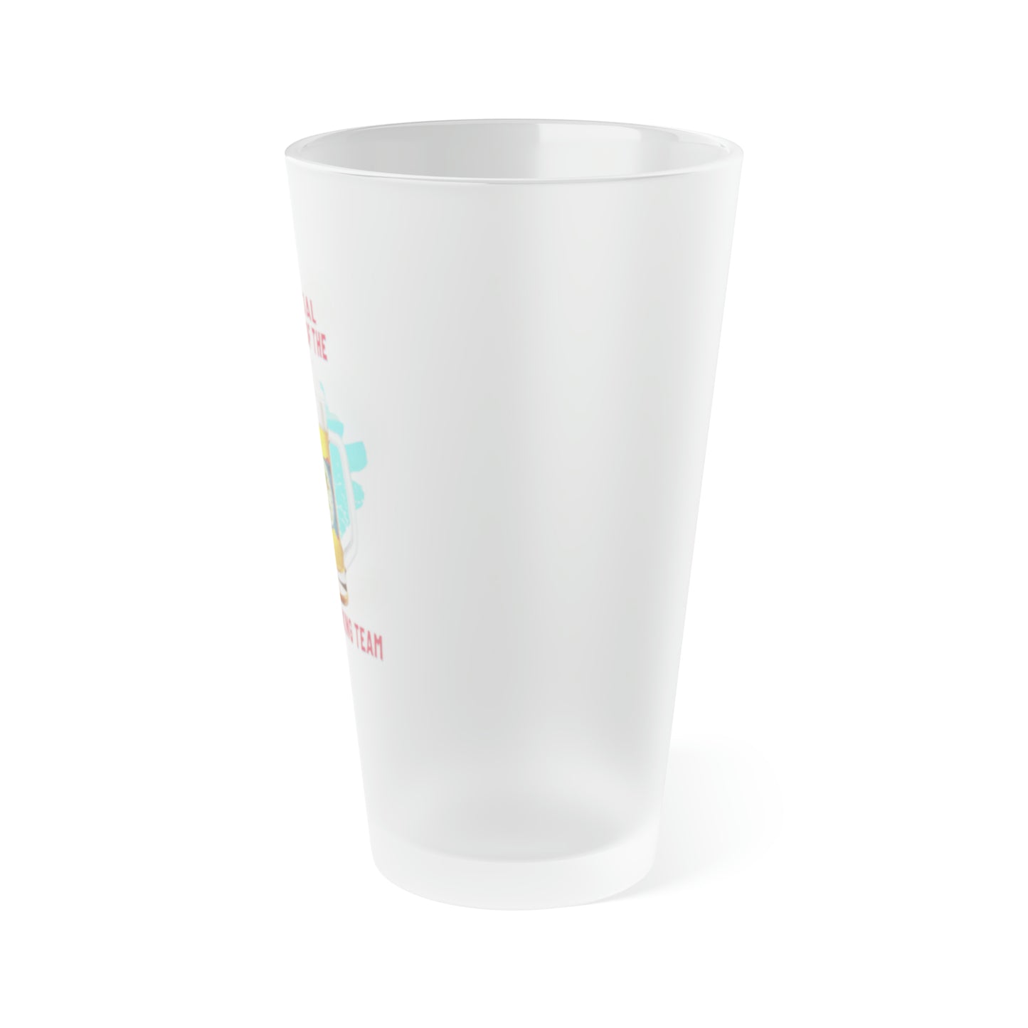 Belize Drinking Team Frosted Pint Glass, 16oz