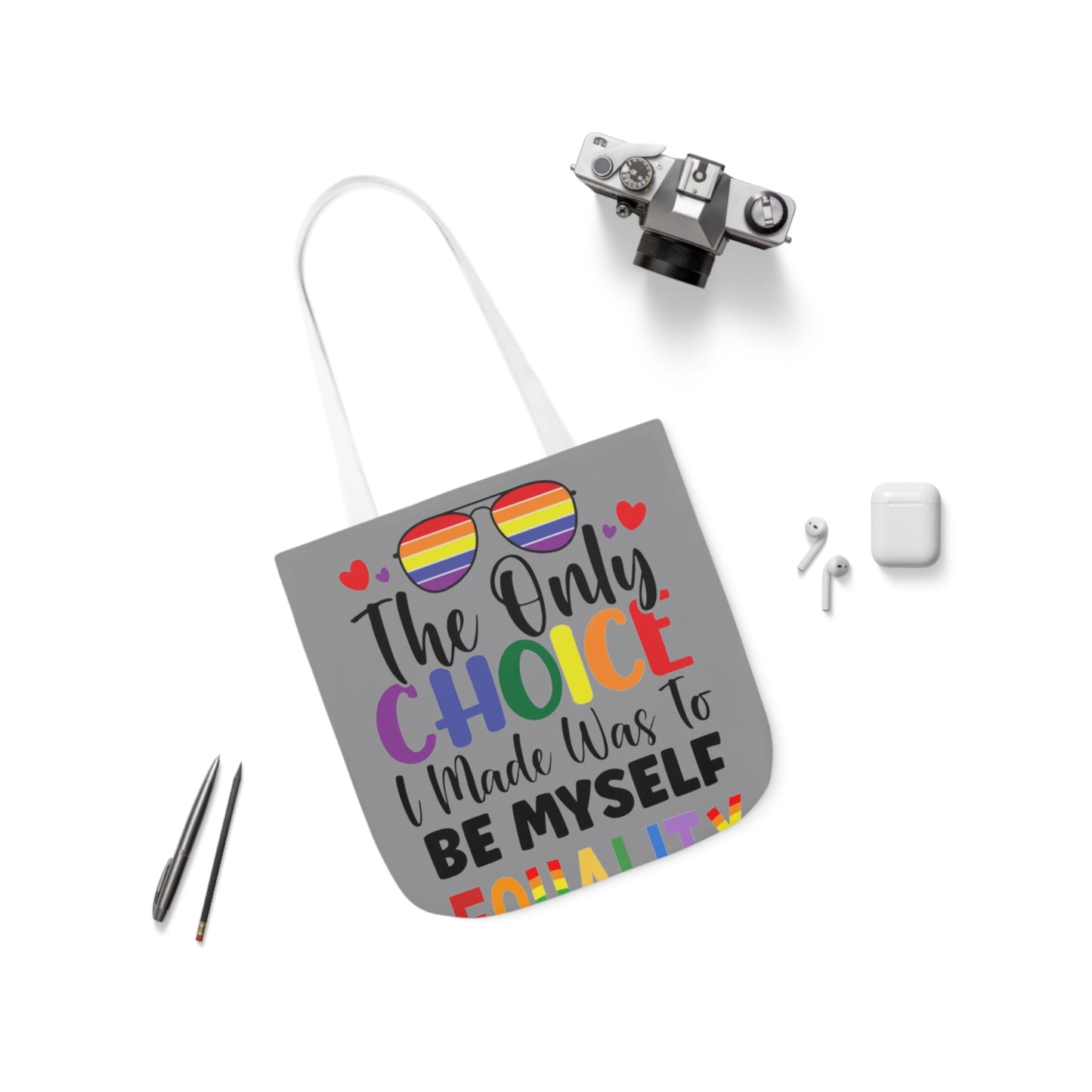 Pride Bag double sided  Canvas Tote Bag, 5-Color Straps