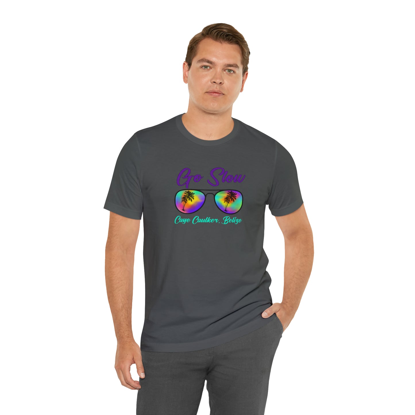 Unisex  Go Slow Purple Short Sleeve Tee