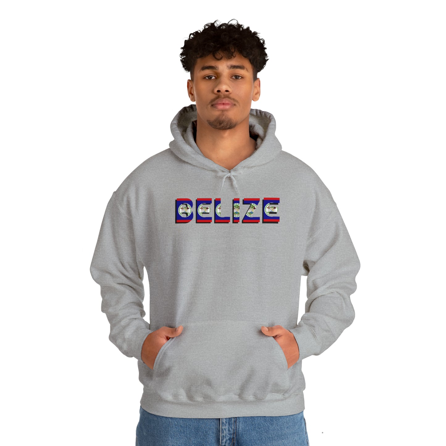 Belize flag Unisex Heavy Blend™ Hooded Sweatshirt