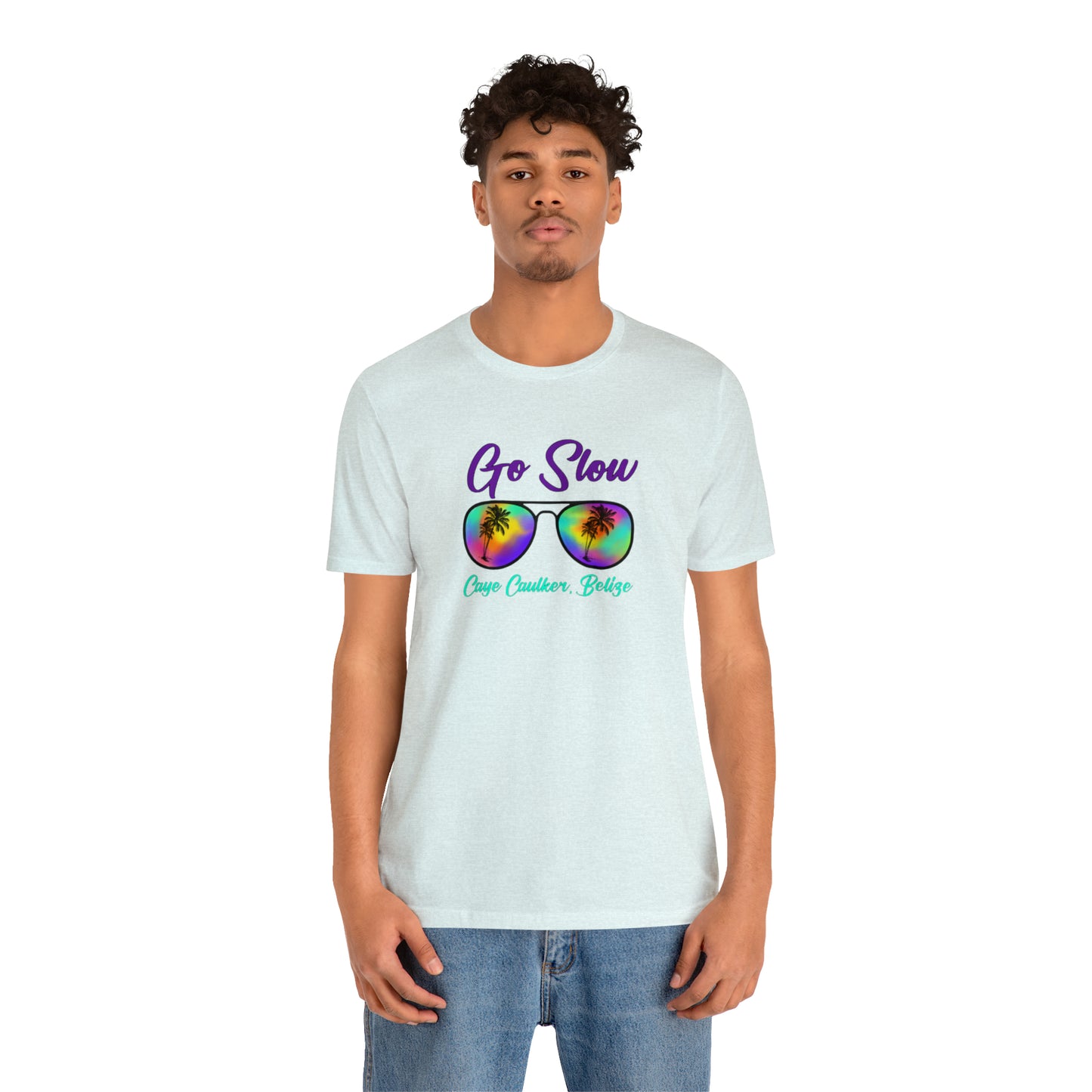 Unisex  Go Slow Purple Short Sleeve Tee