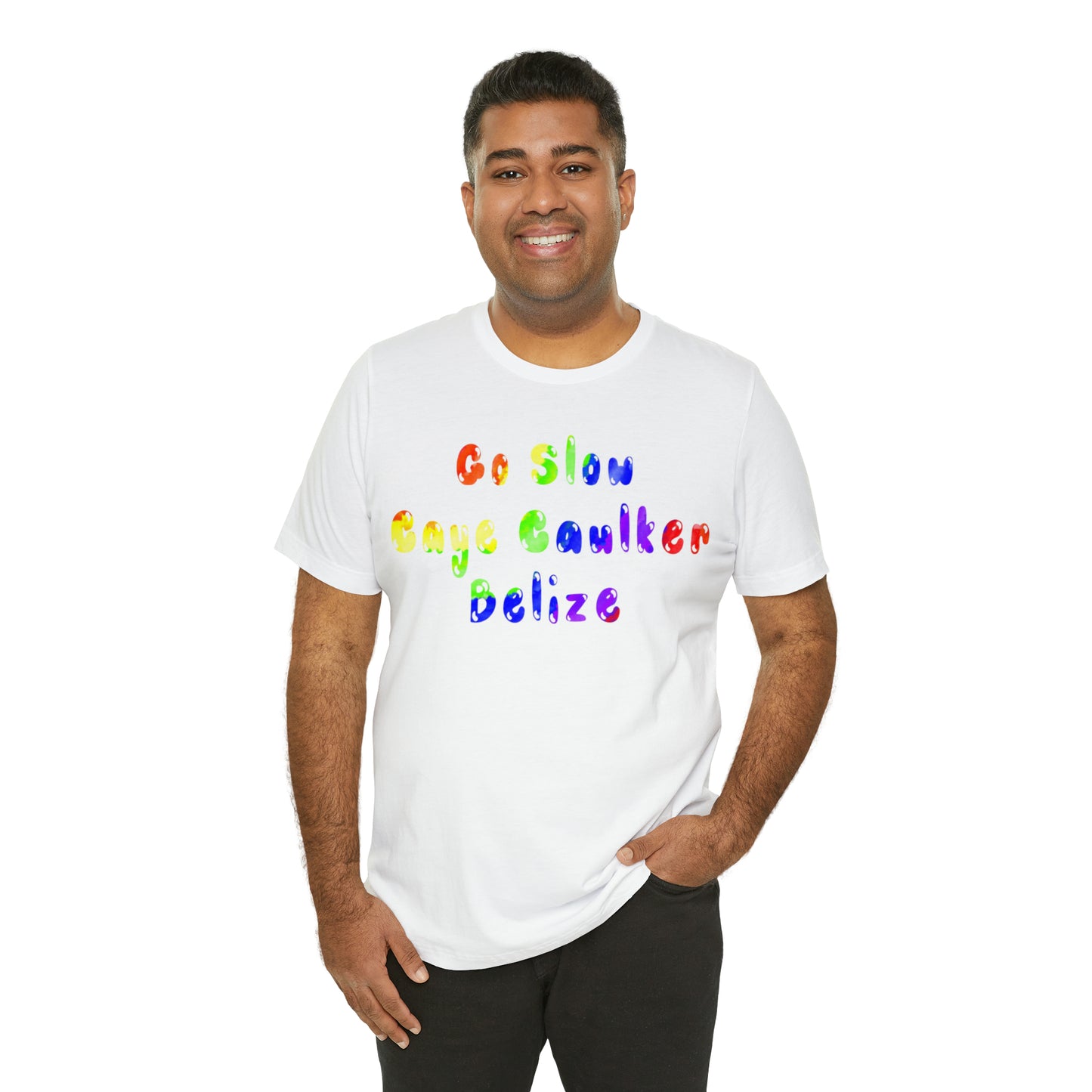 Go Slow Rainbow Unisex Jersey Short Sleeve Tee