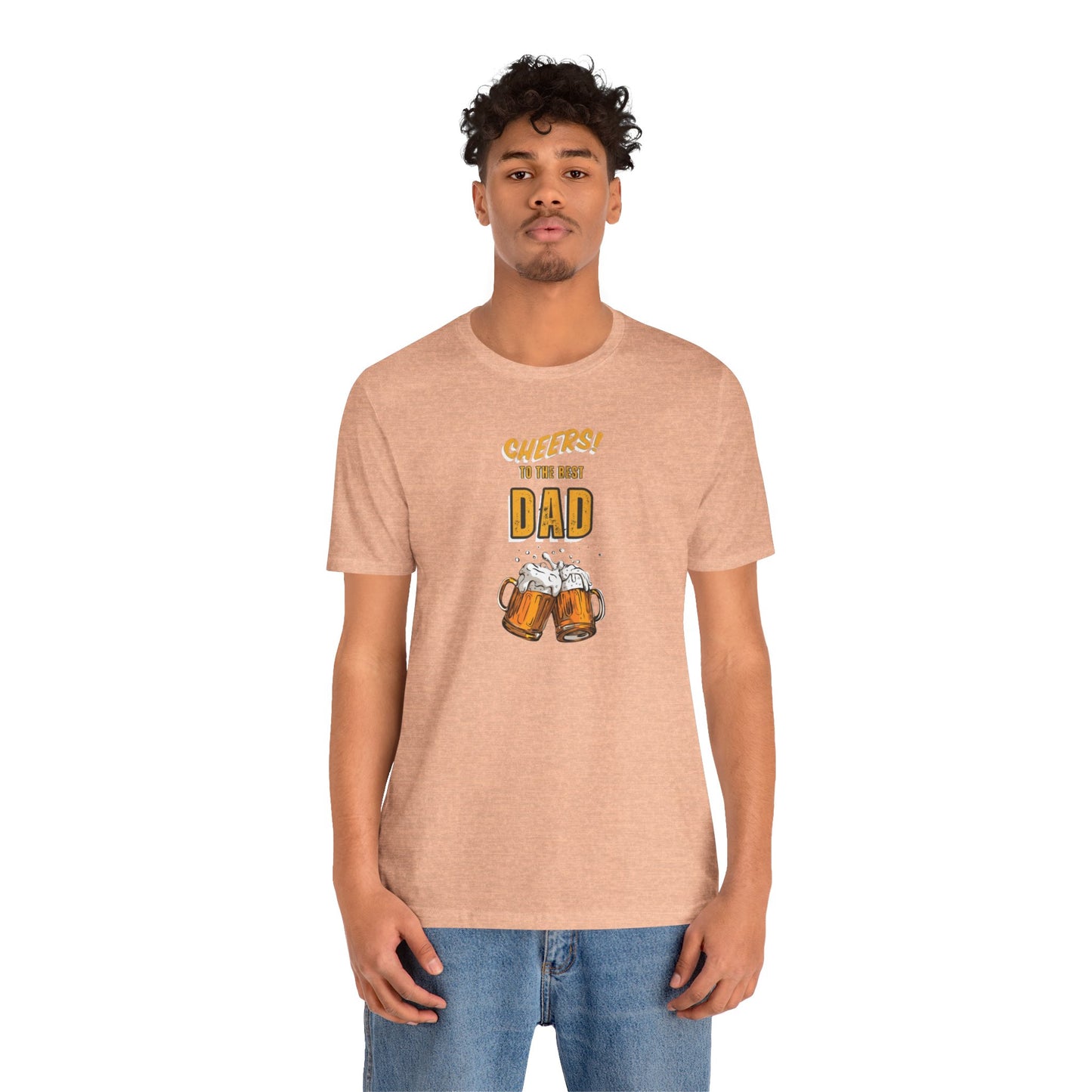 Cheers to the Best Dad Unisex Jersey Short Sleeve Tee