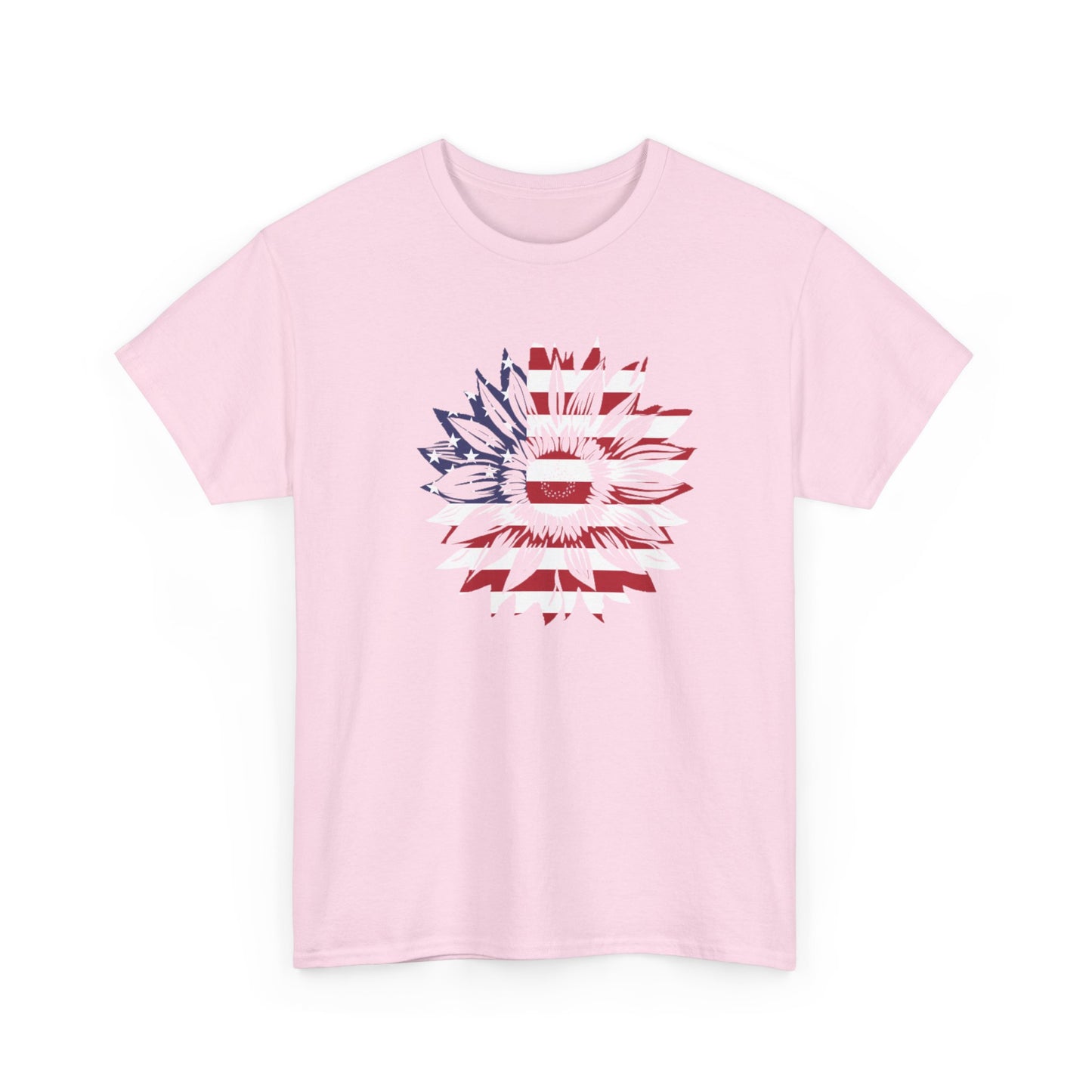 Patriotic Sunflower Unisex Heavy Cotton Tee