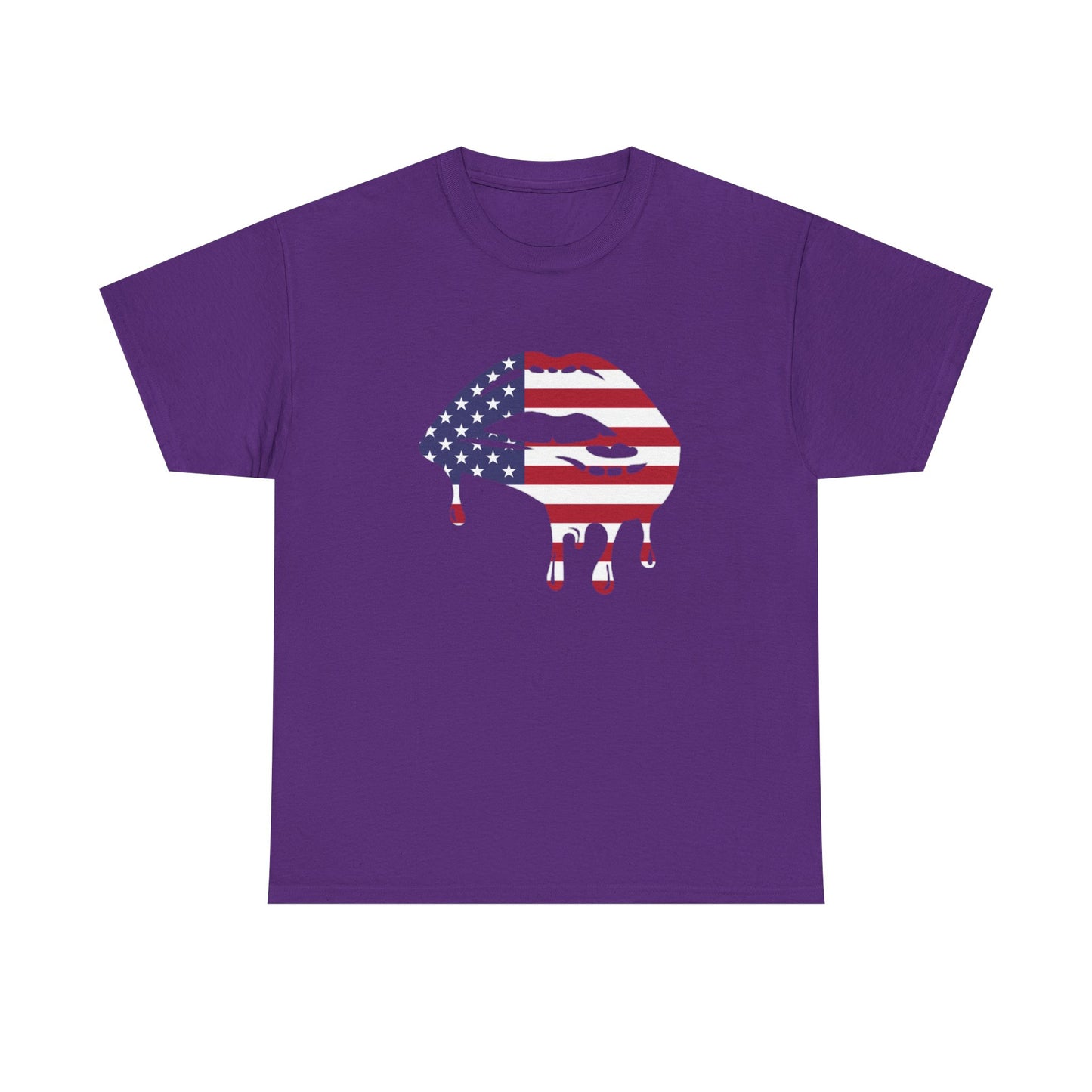 Patriotic Lips Unisex Heavy Cotton Tee
