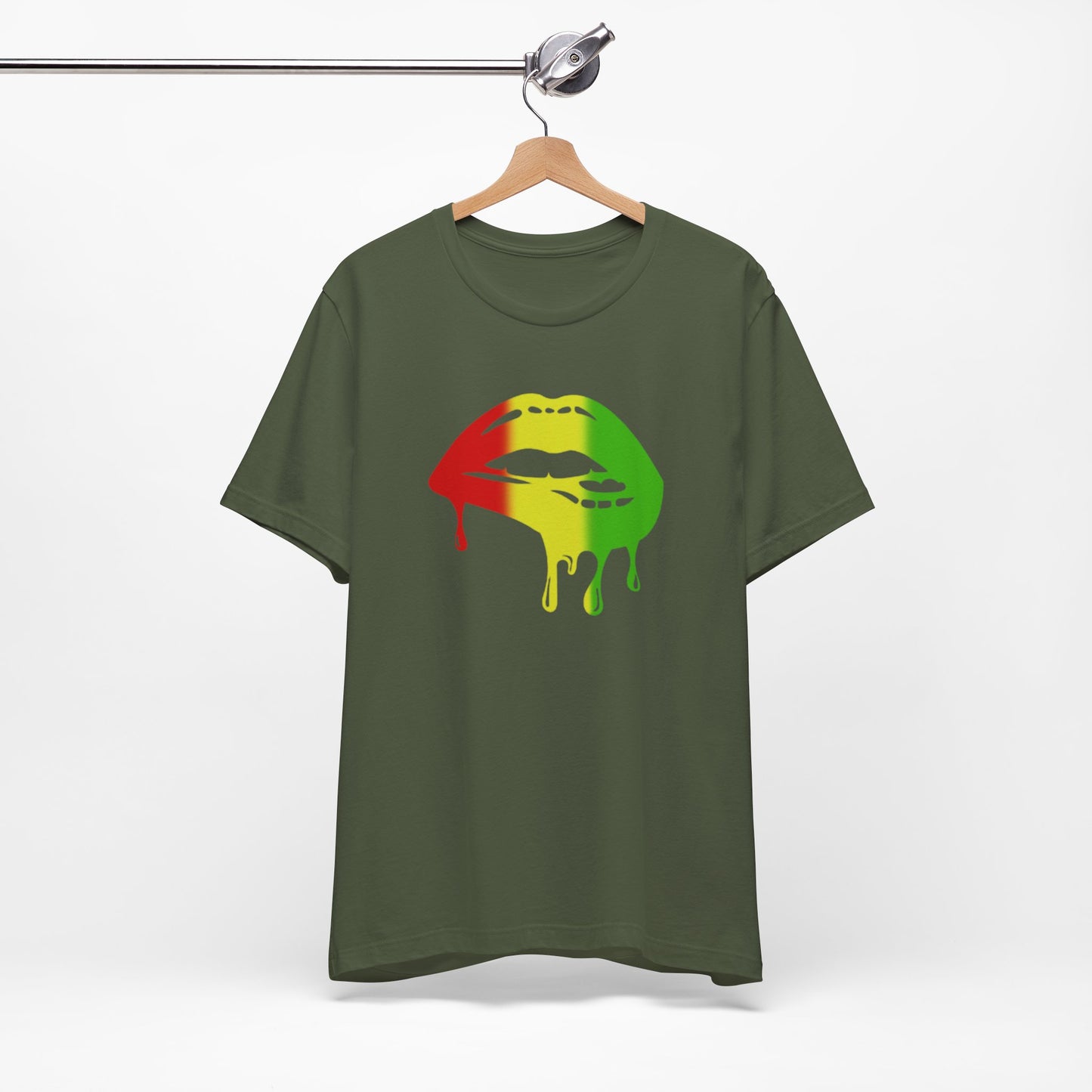 Rasta Lips Unisex Jersey Short Sleeve Tee