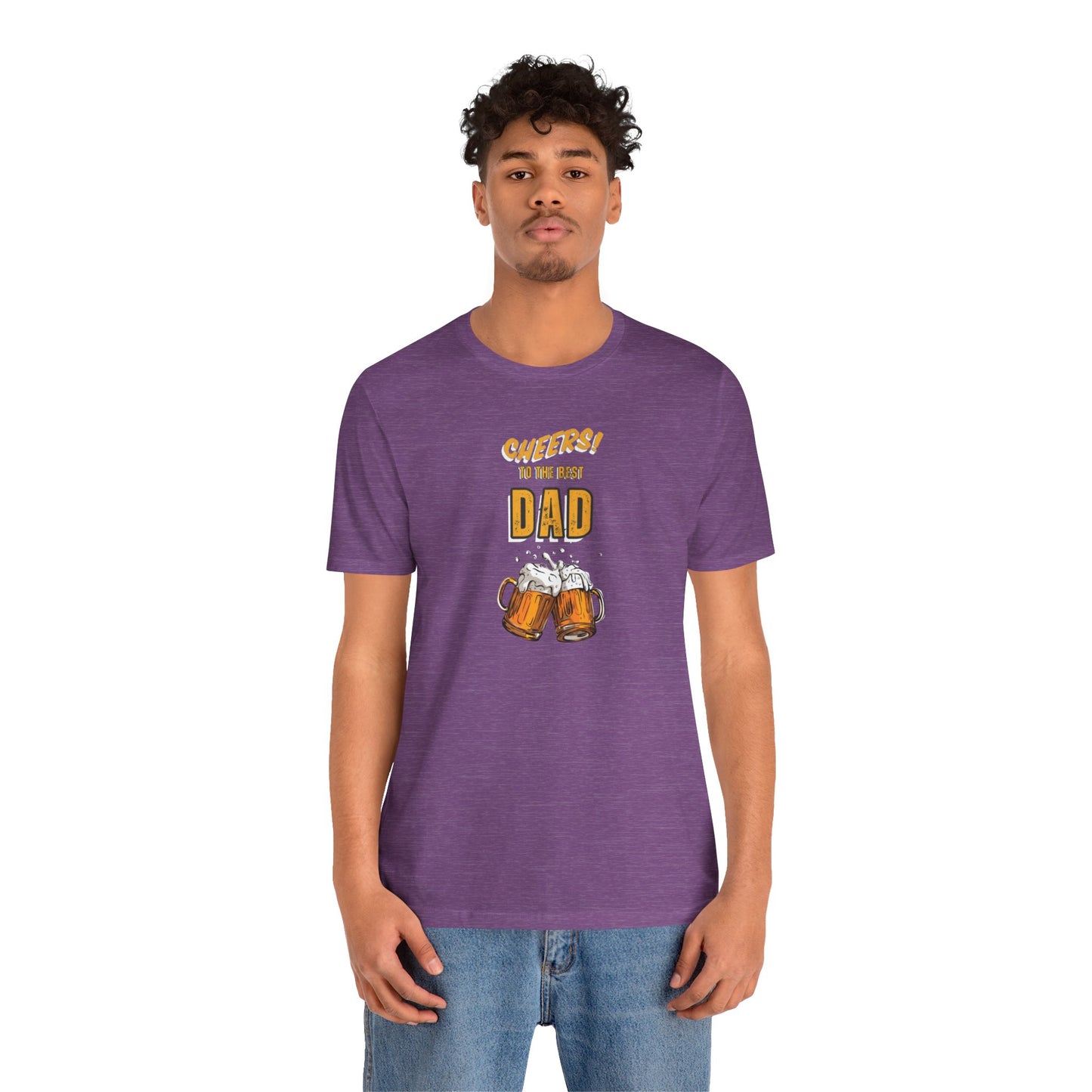 Cheers to the Best Dad Unisex Jersey Short Sleeve Tee