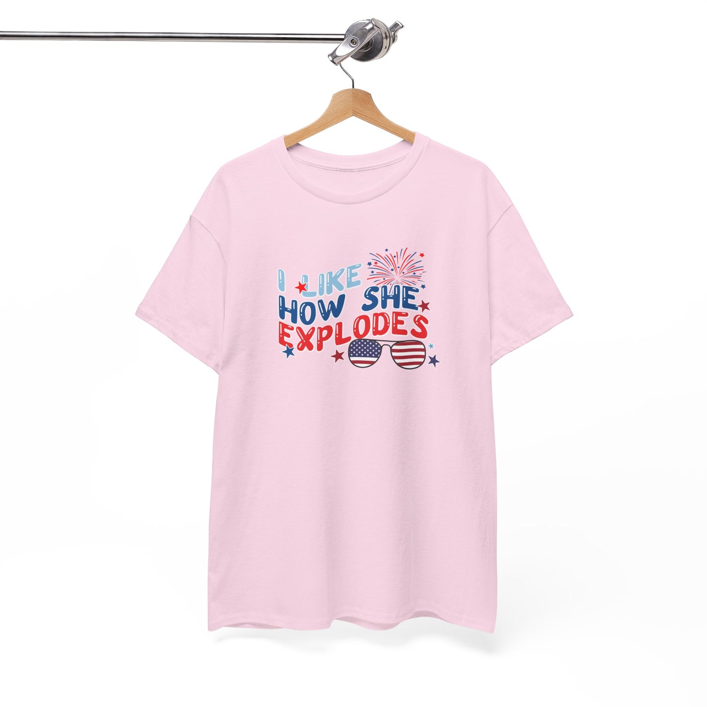 Exploding 4th of July Unisex Heavy Cotton Tee