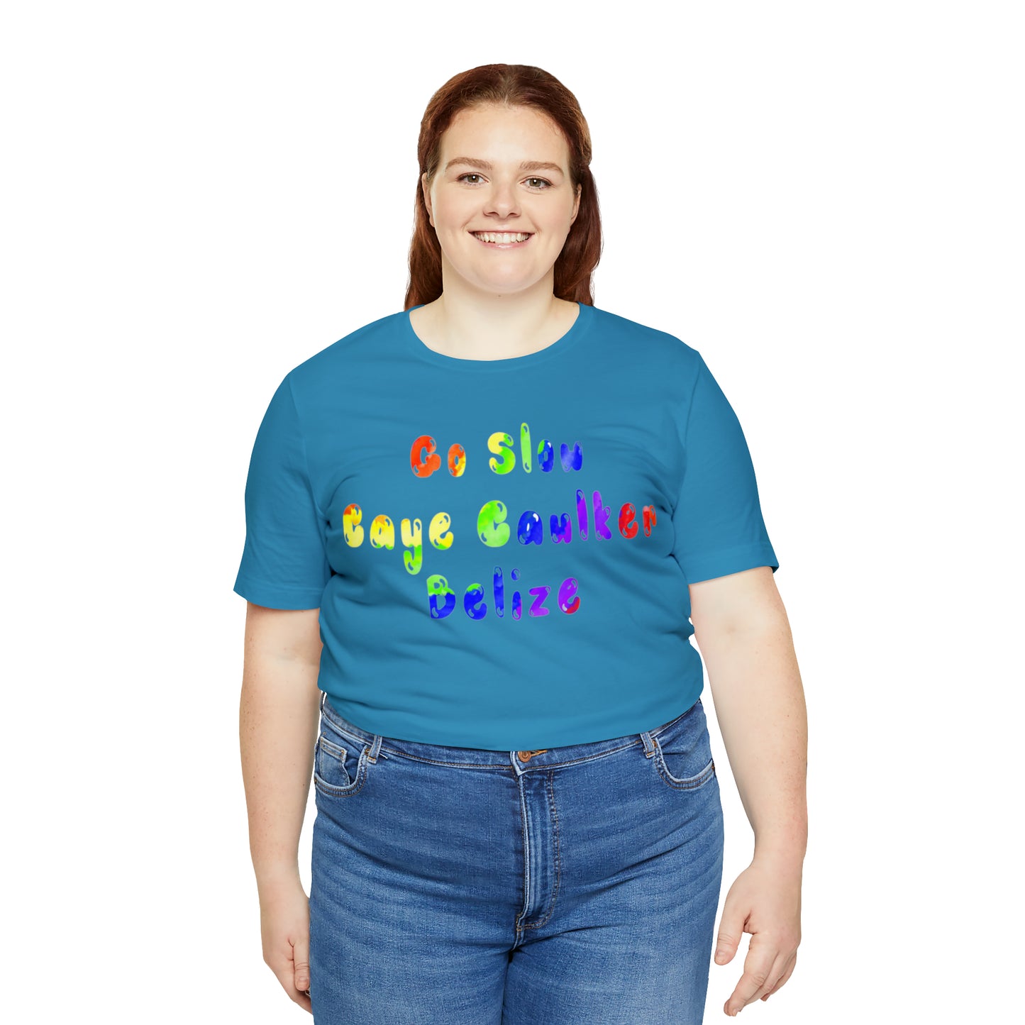 Go Slow Rainbow Unisex Jersey Short Sleeve Tee