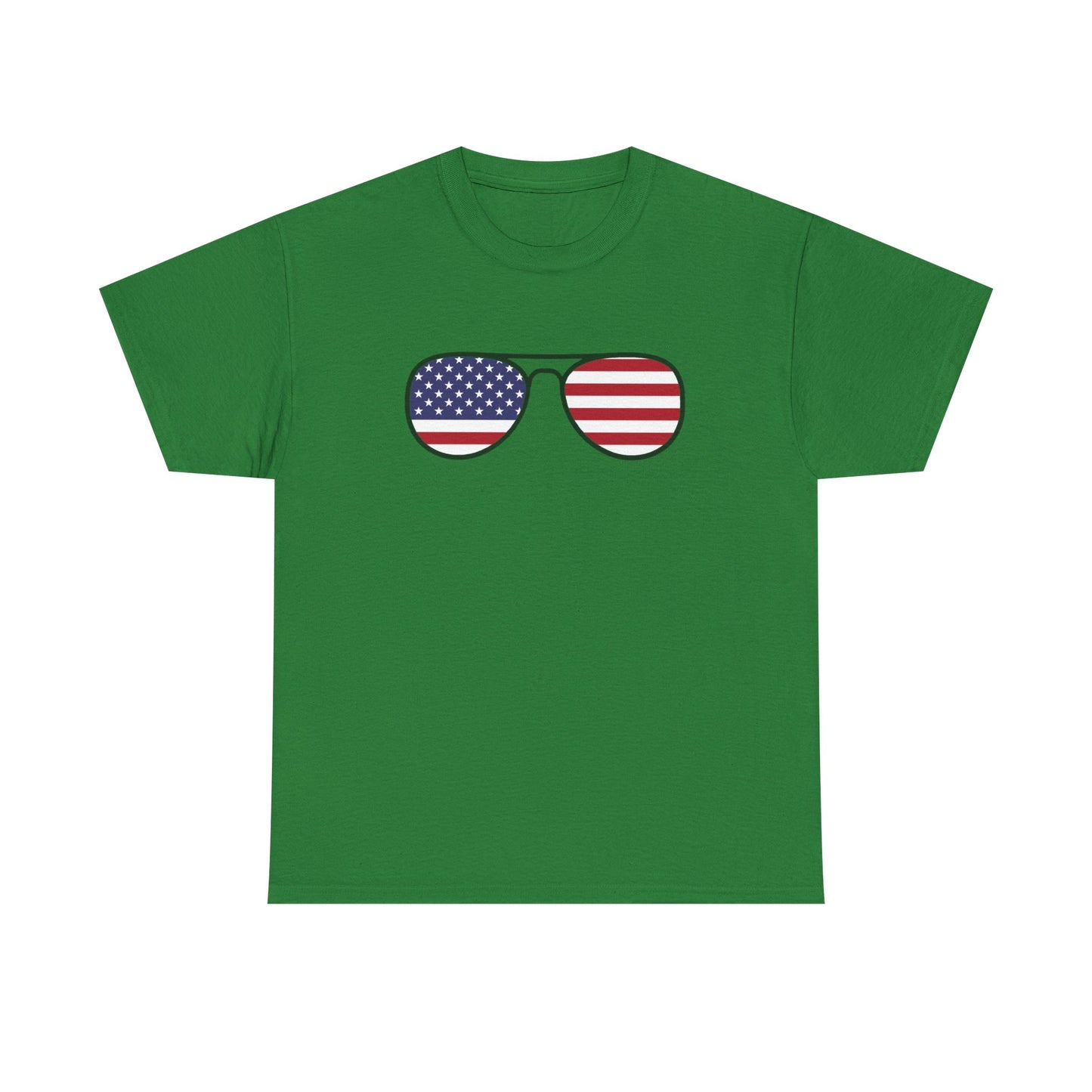 Patriotic Sunglasses Unisex Heavy Cotton Tee