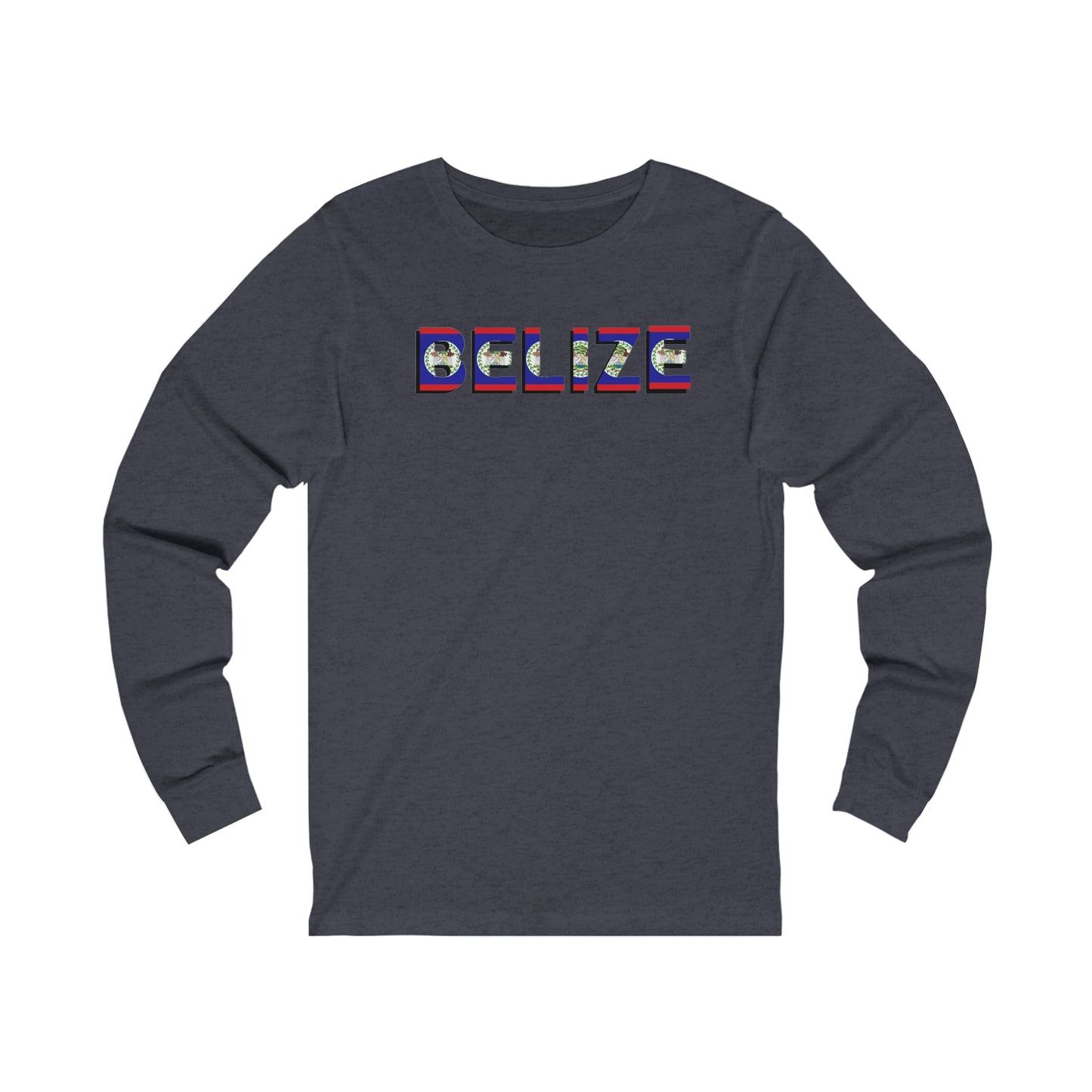 Belize flag Unisex Jersey Long Sleeve Tee