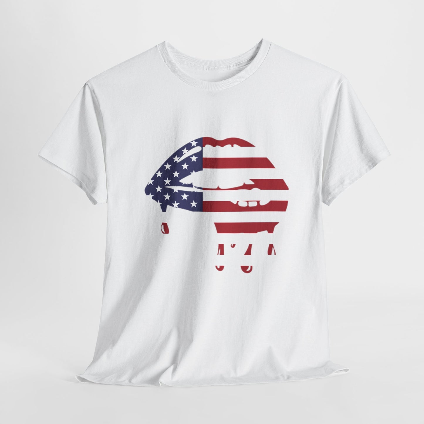 Patriotic Lips Unisex Heavy Cotton Tee