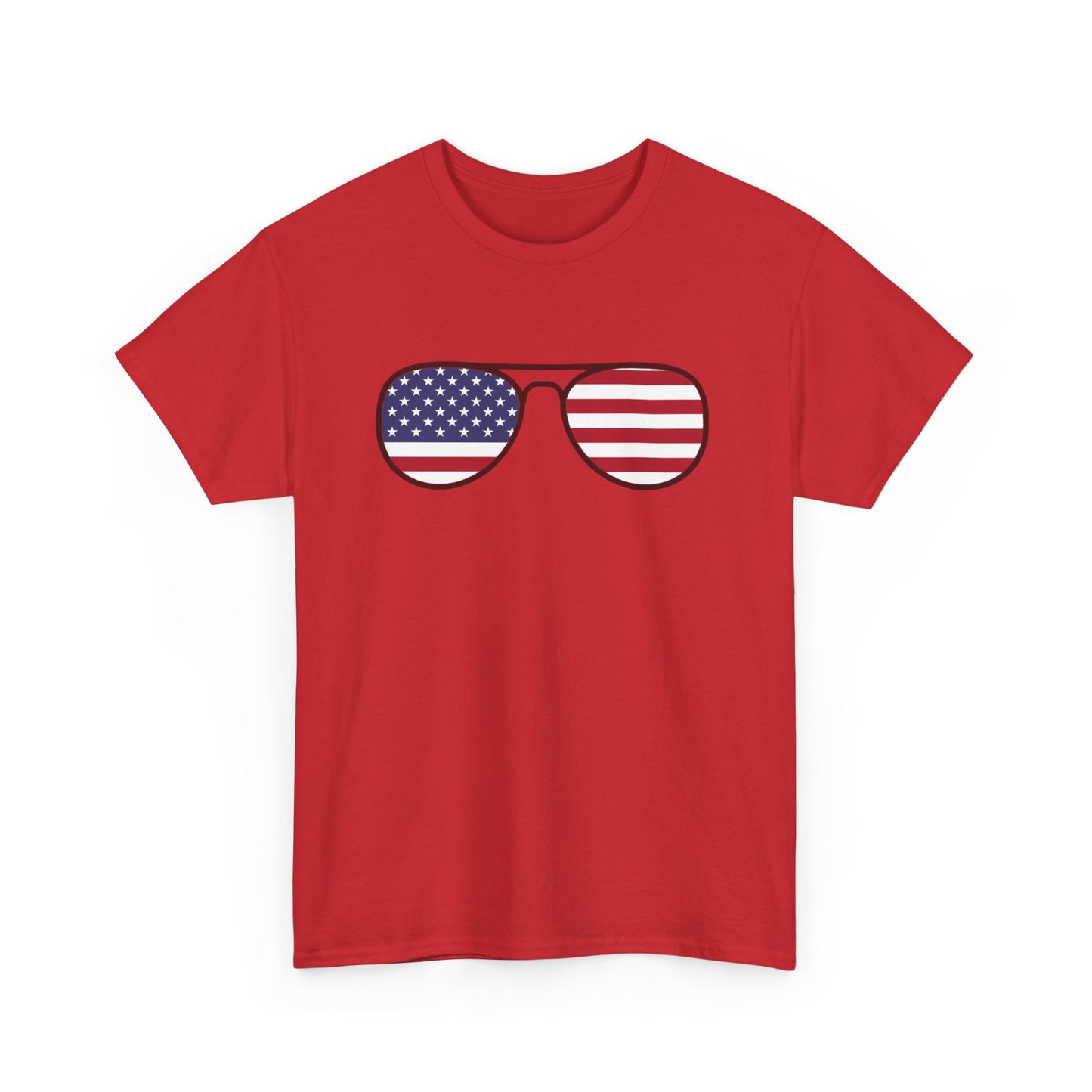 Patriotic Sunglasses Unisex Heavy Cotton Tee