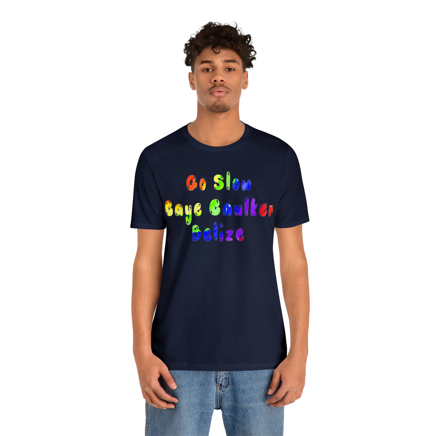 Go Slow Rainbow Unisex Jersey Short Sleeve Tee
