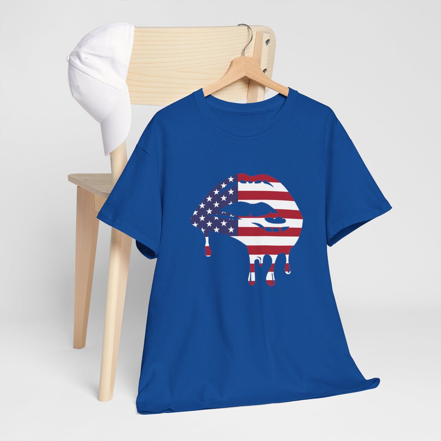 Patriotic Lips Unisex Heavy Cotton Tee