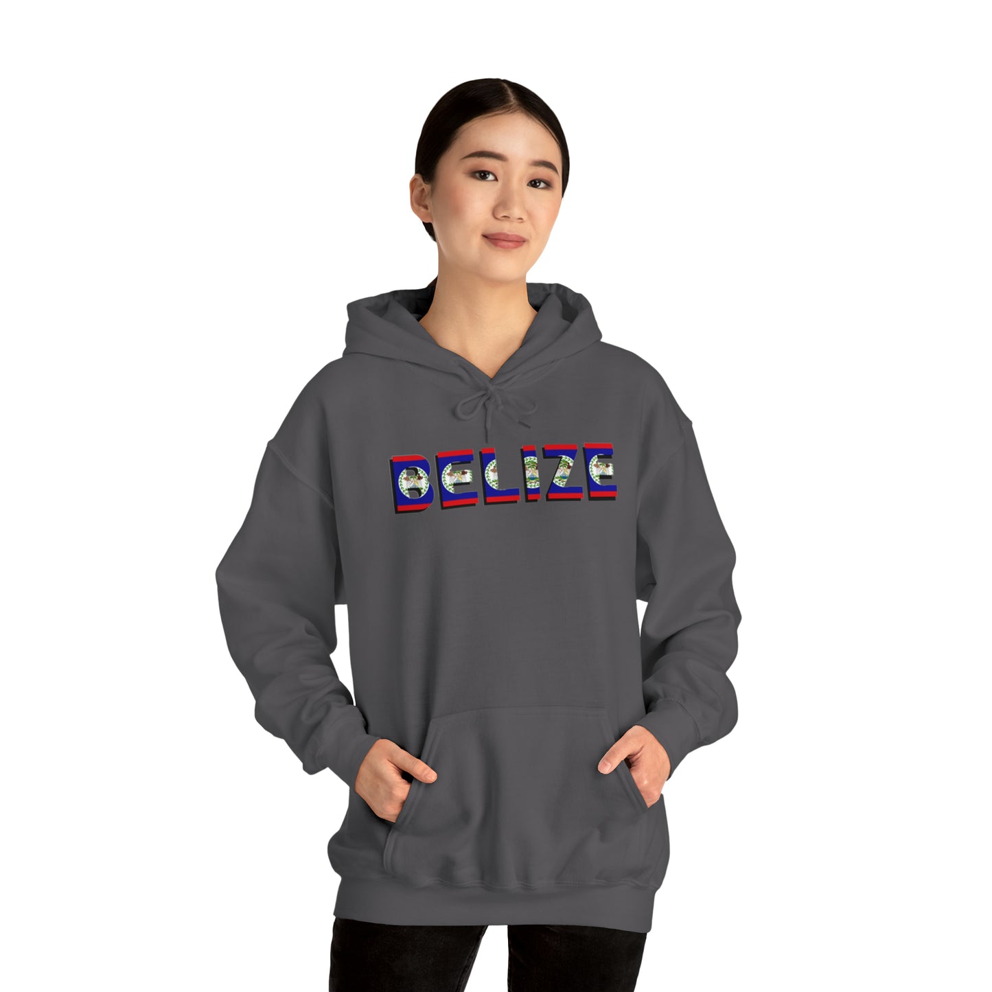Belize flag Unisex Heavy Blend™ Hooded Sweatshirt