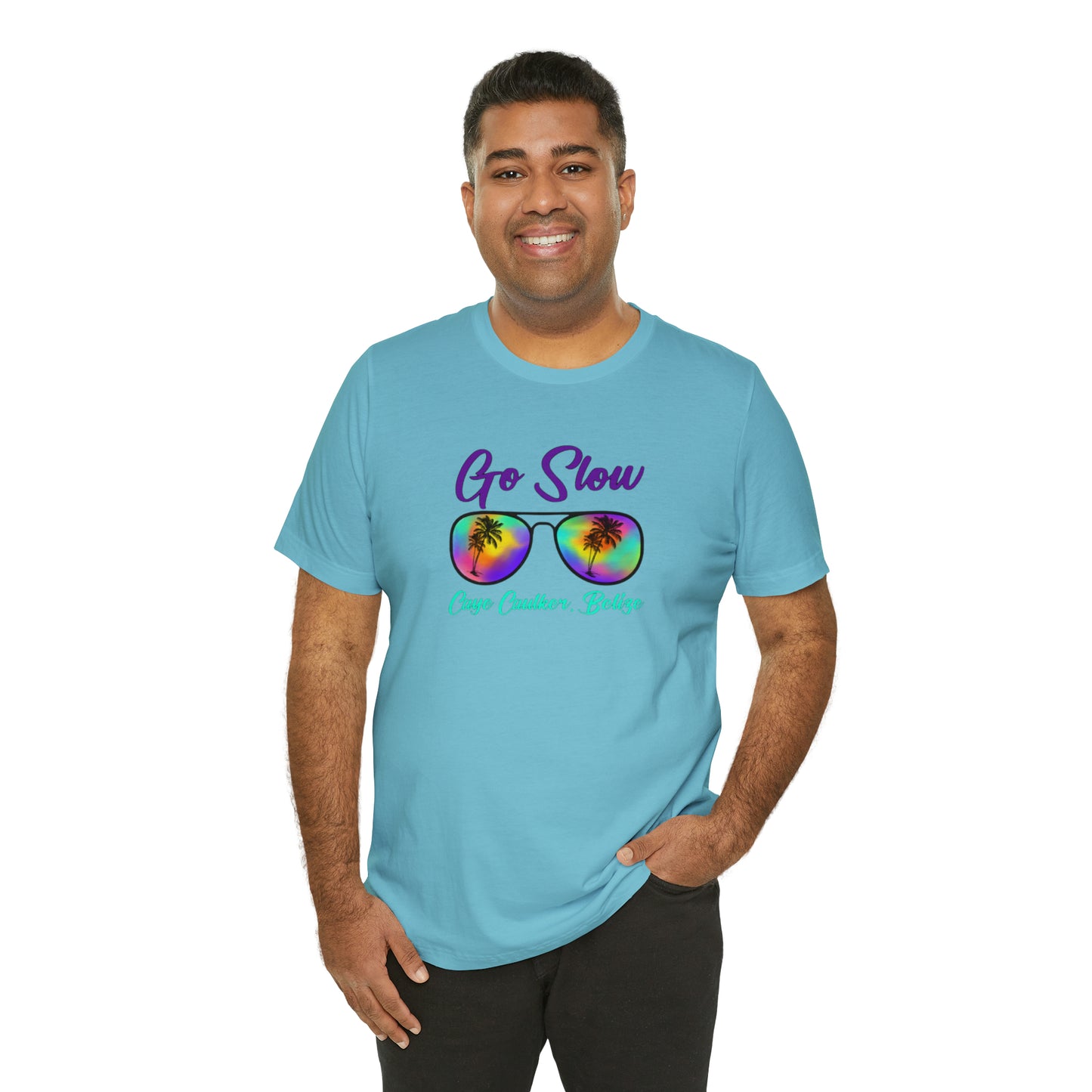 Unisex  Go Slow Purple Short Sleeve Tee