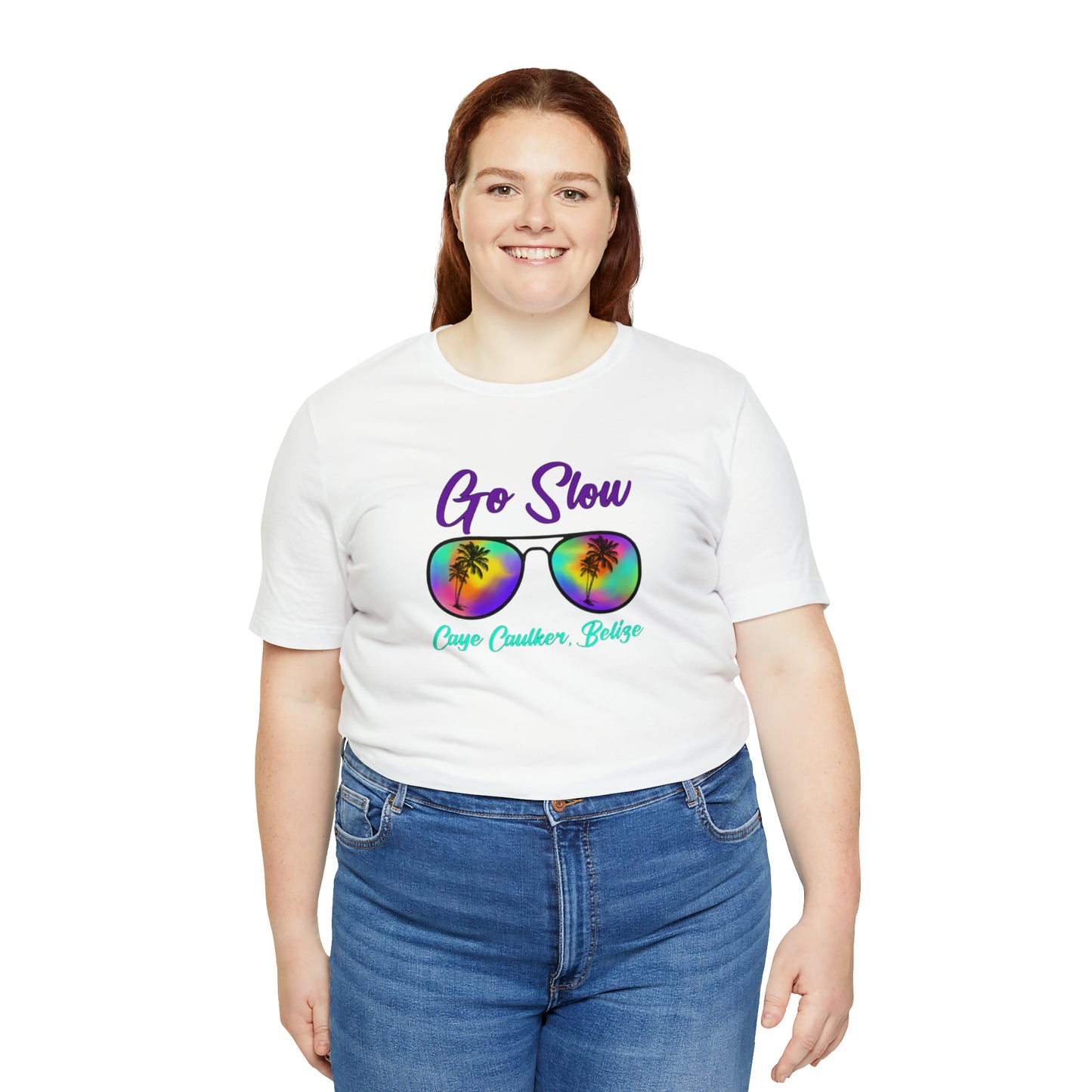Unisex  Go Slow Purple Short Sleeve Tee